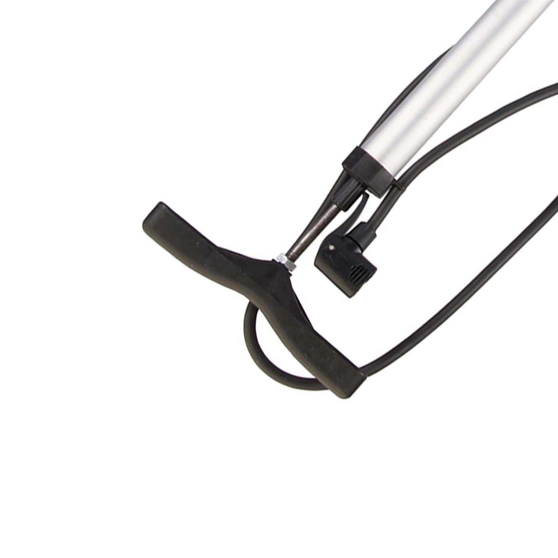 BICYCLE TRACK TYRE PUMP PRESTA SCHRADER WITH PRESSURE GAUGE