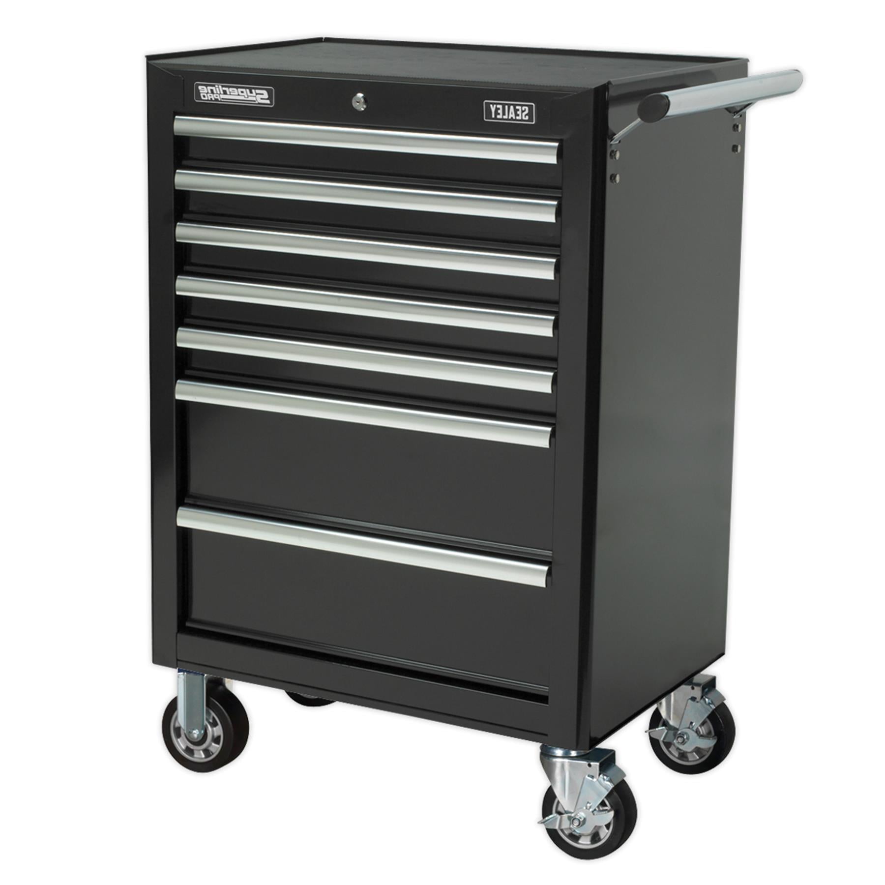 Sealey Rollcab 7 Drawer with Ball Bearing Slides - Black