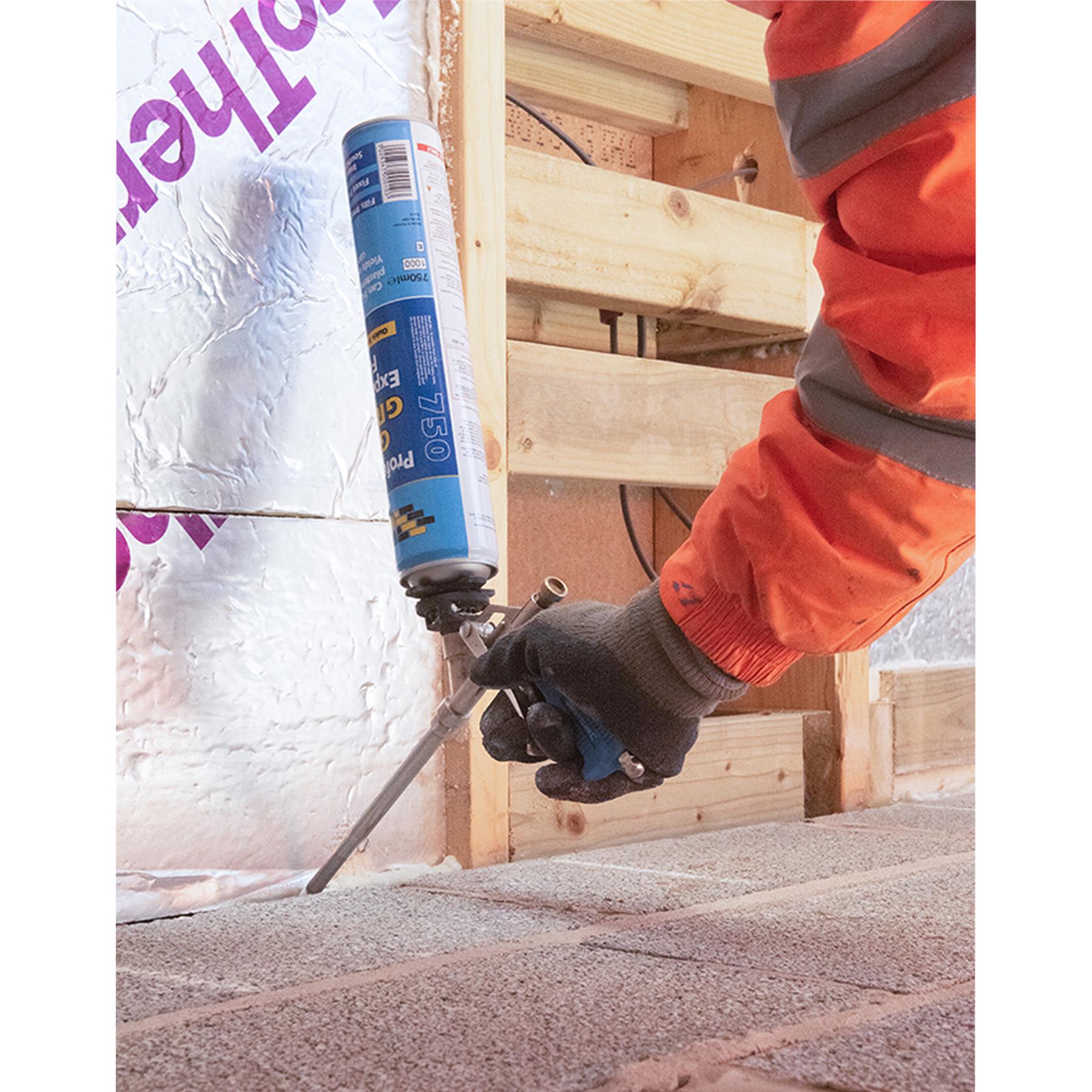 PU Foam Applicator Gun 200mm corrosion resist steel barrel & brass nozzle PTFE