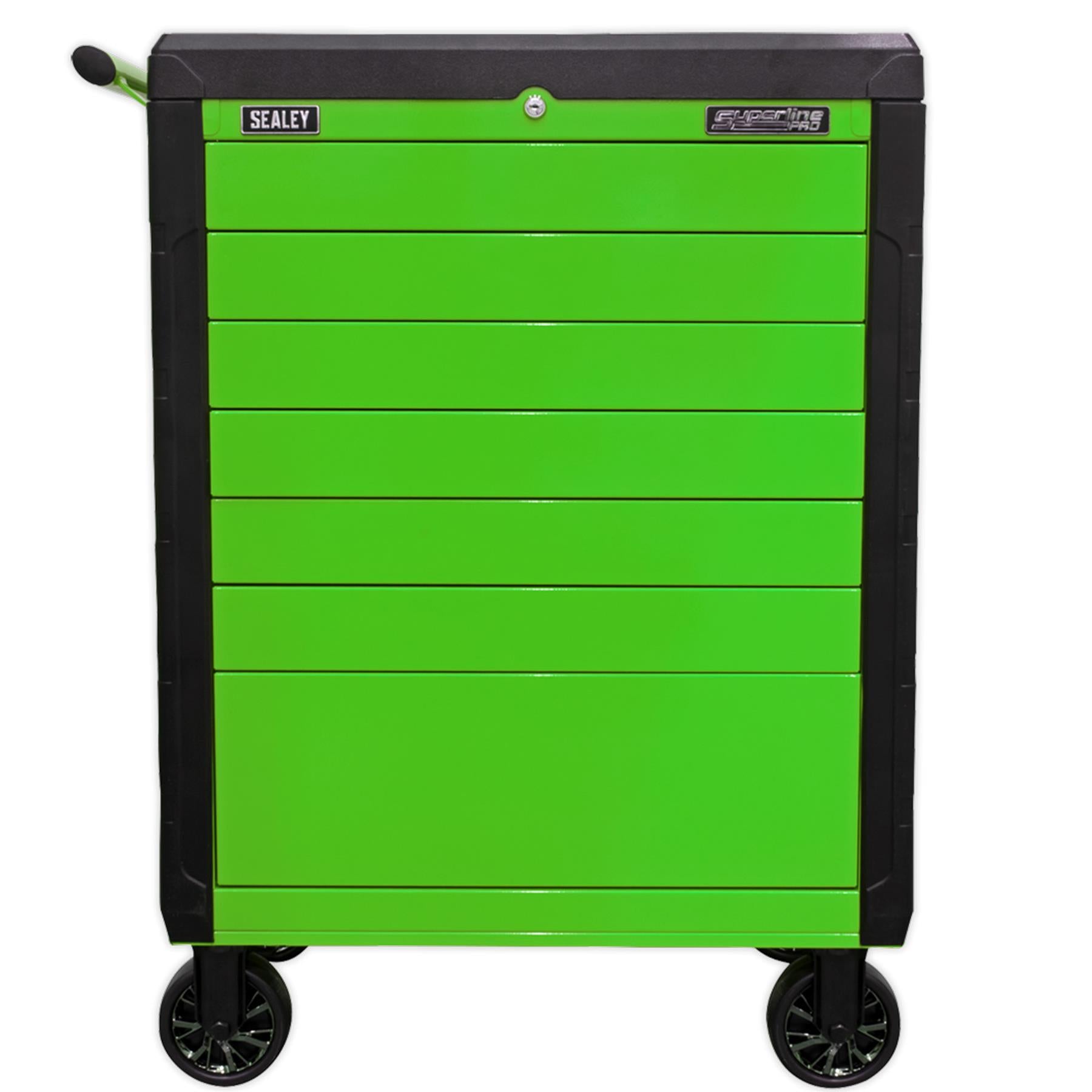 Sealey Rollcab 7 Drawer Push-To-Open Hi-Vis Green APPD7G