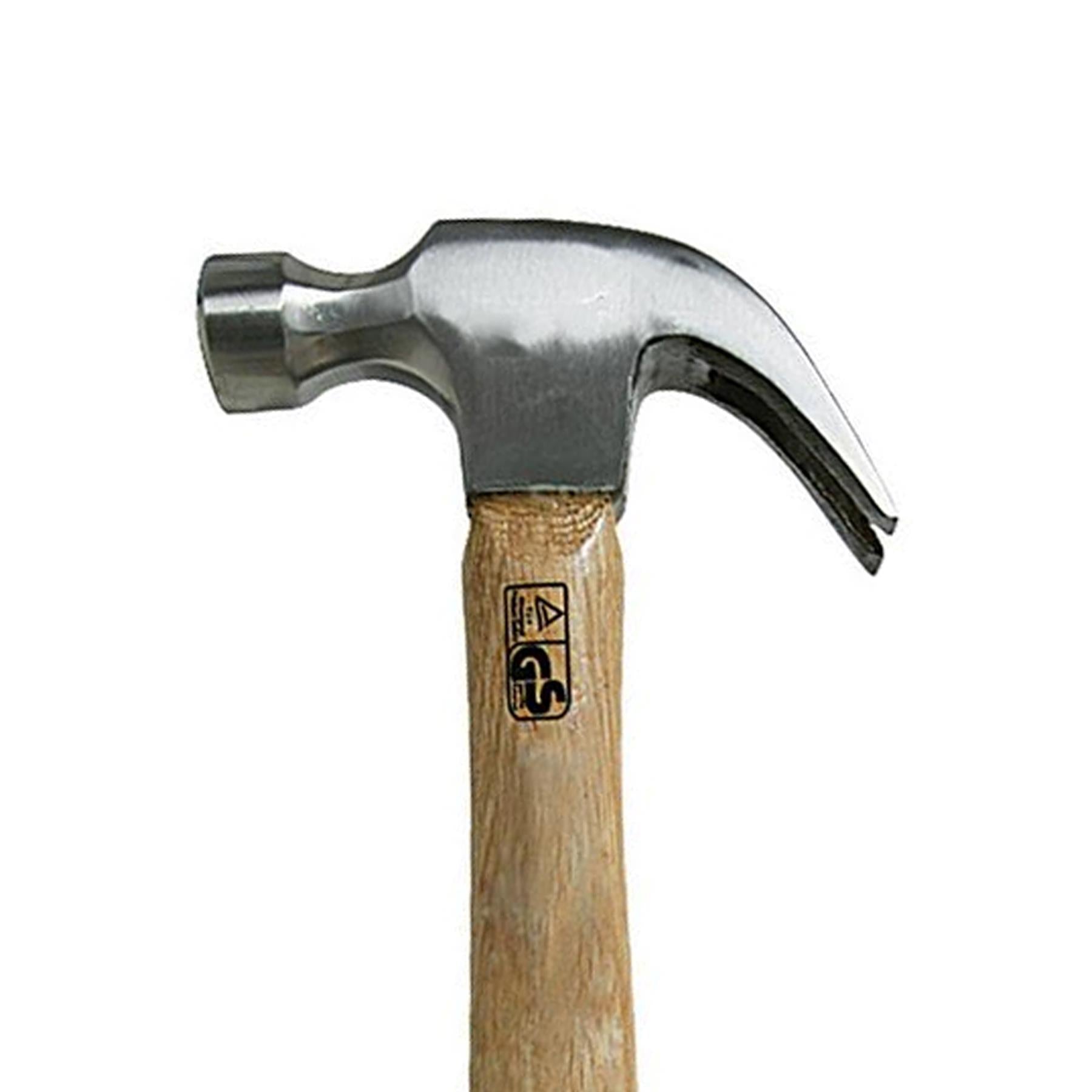 Hardwood Claw Hammer - 16Oz (454G) Strong Forged Steel Nail Pulling DIY
