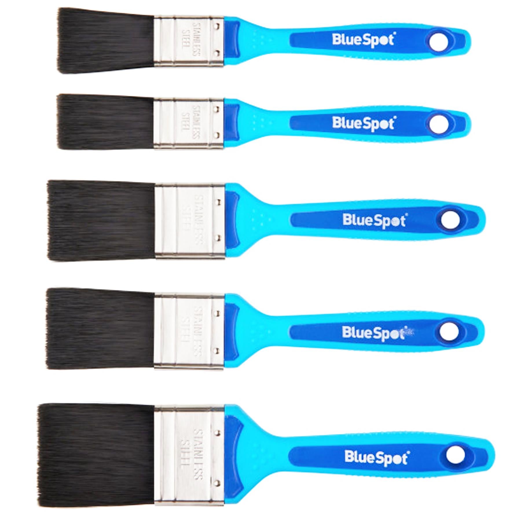 BlueSpot 5 PCE Synthetic Paint Brush Set With Soft Grip Handle