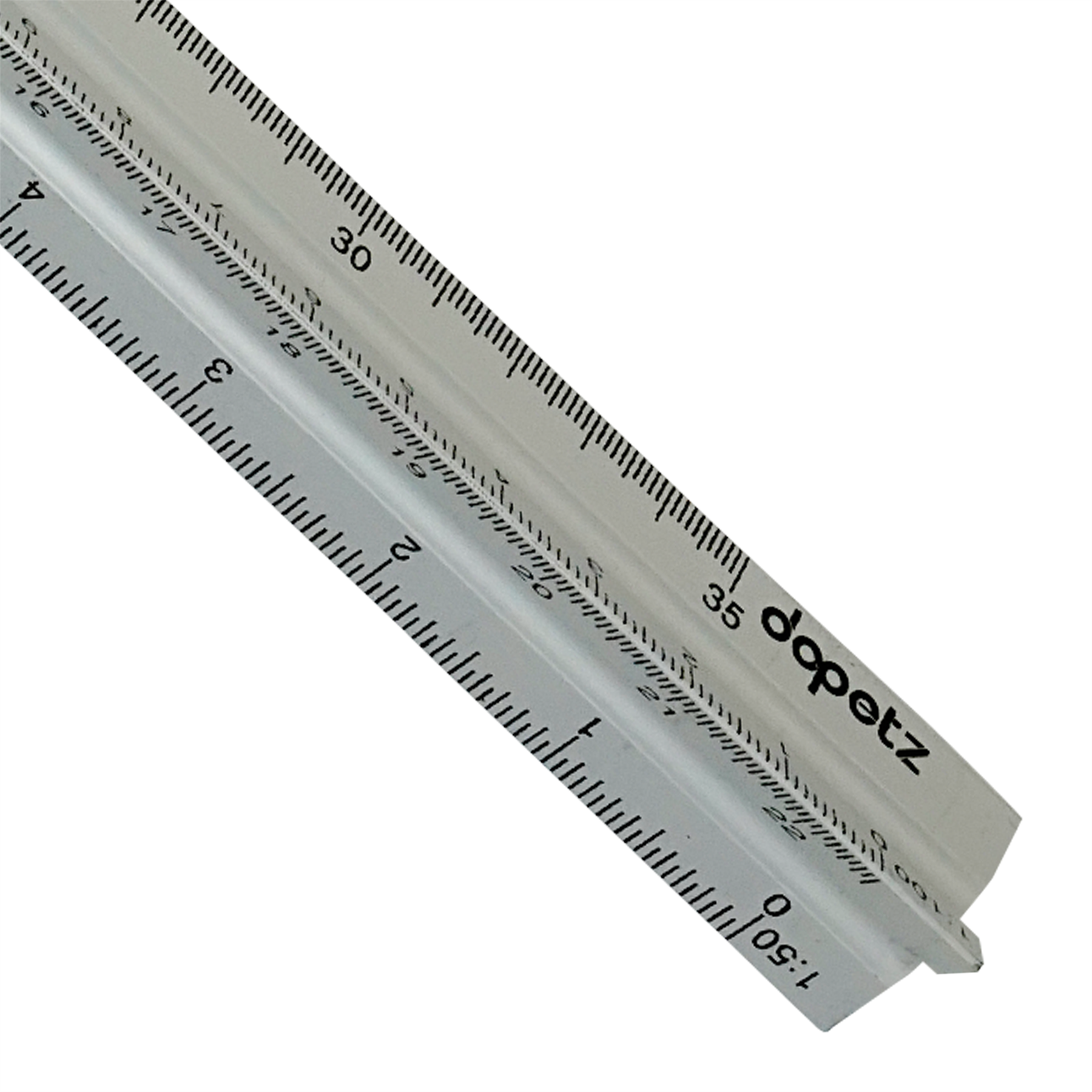 30cm Triangular Aluminium Tri Scale Metal Ruler Architects Engineers Rule 12"