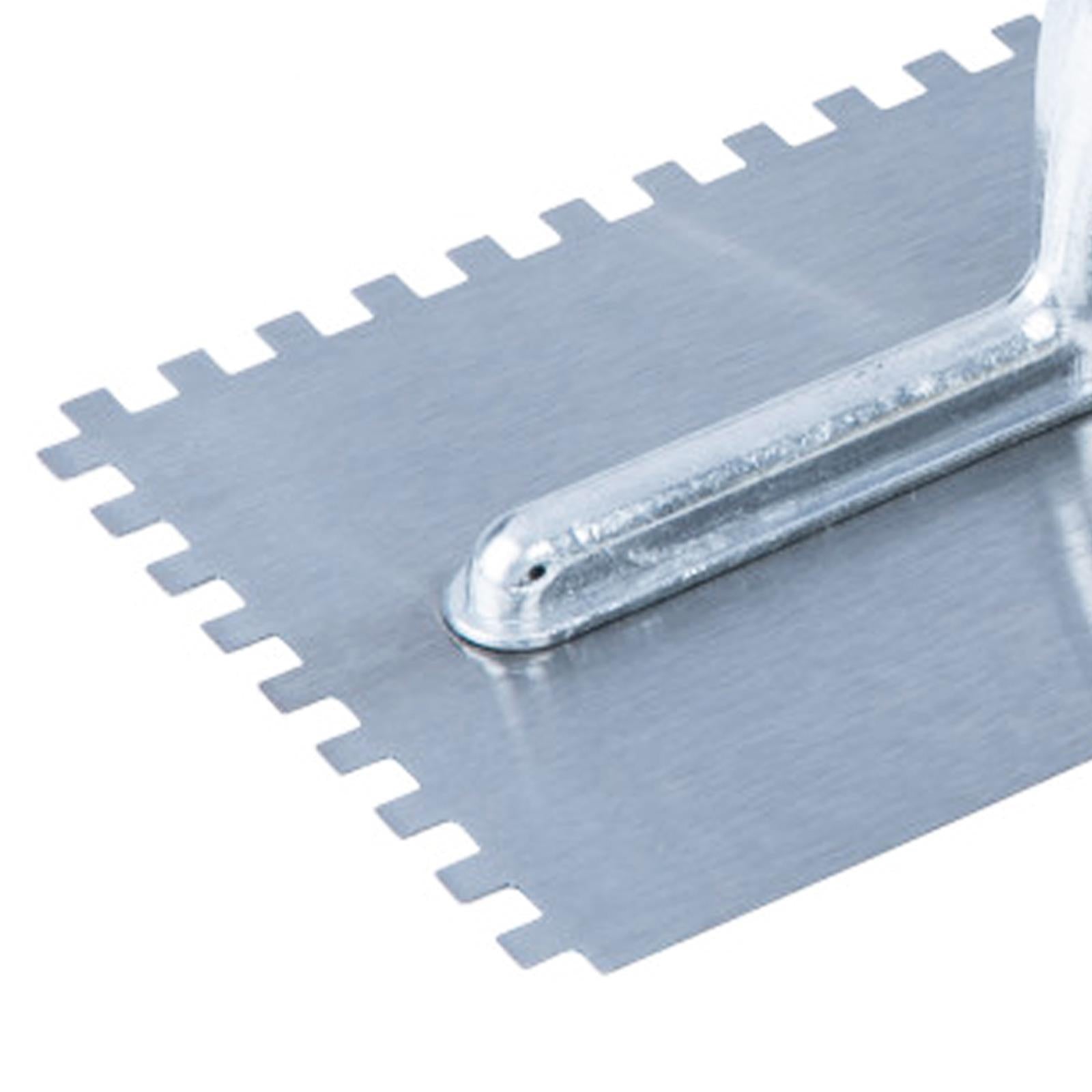 BlueSpot 11" 280mm Tilers Floor 6mm Square Notch Adhesive Stainless Steel Trowel Soft Grip