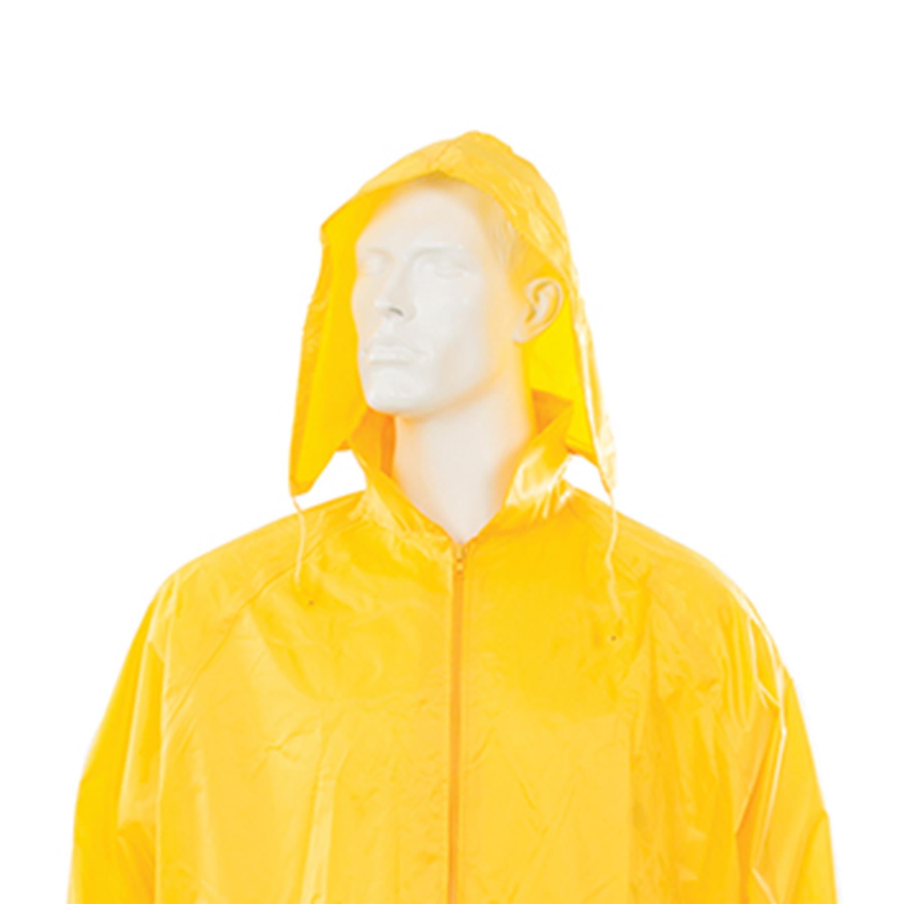 2Pce Rain Suit Yellow M 72cm - 126cm (28 - 50") Includes Hood With Neck Cord