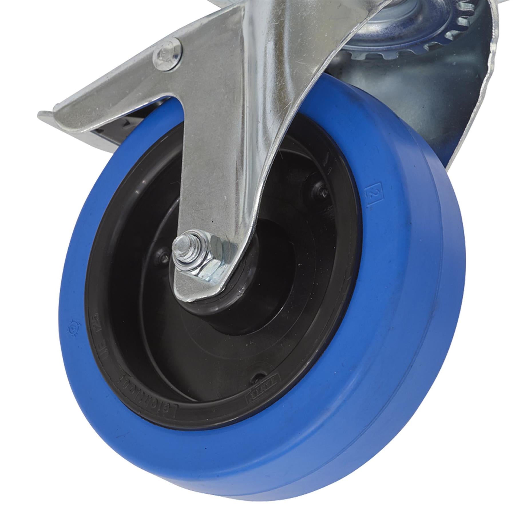 Sealey Castor Wheel Swivel Plate with Total Lock 125mm