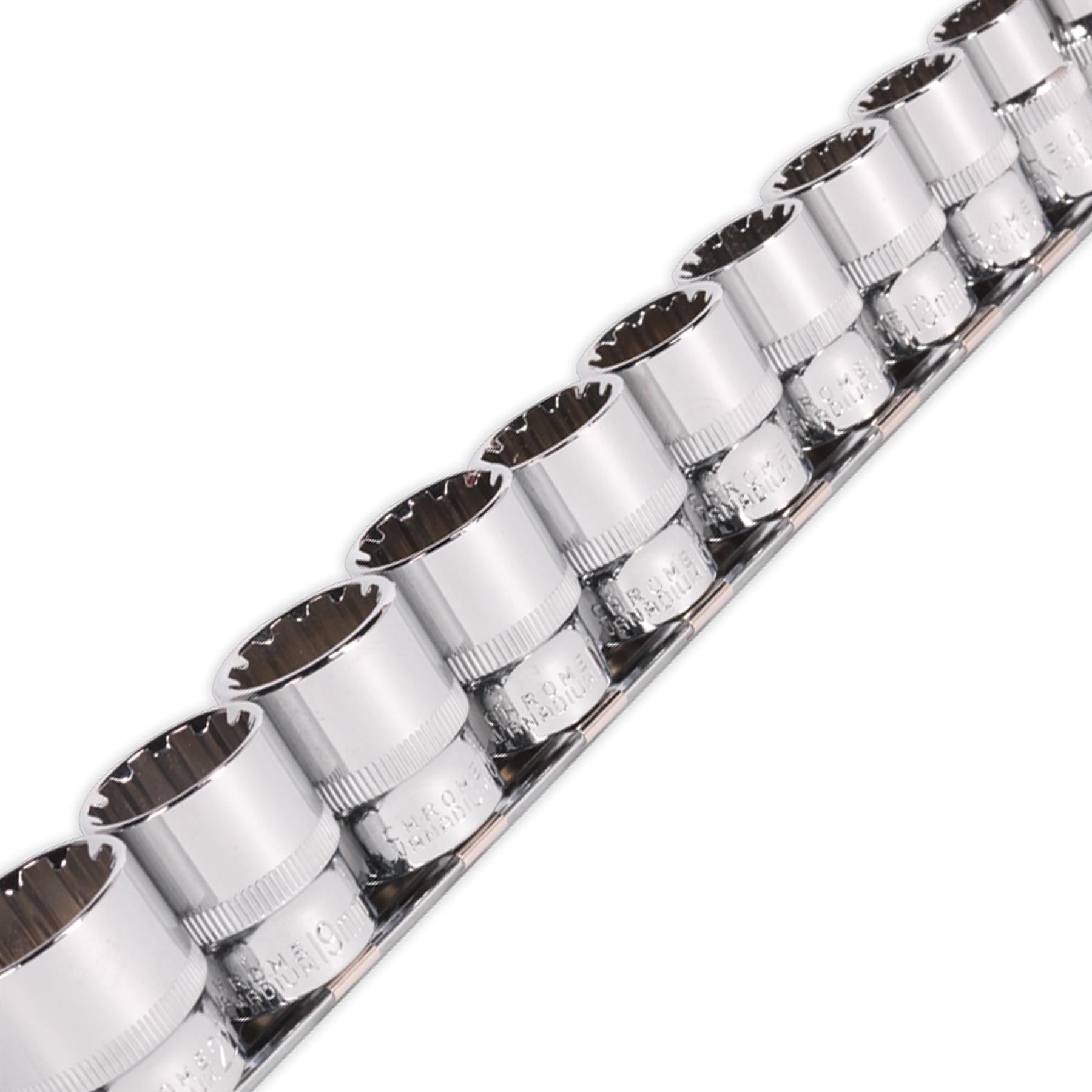 Sealey Socket Set 11pc 3/8"Sq Drive Total Drive