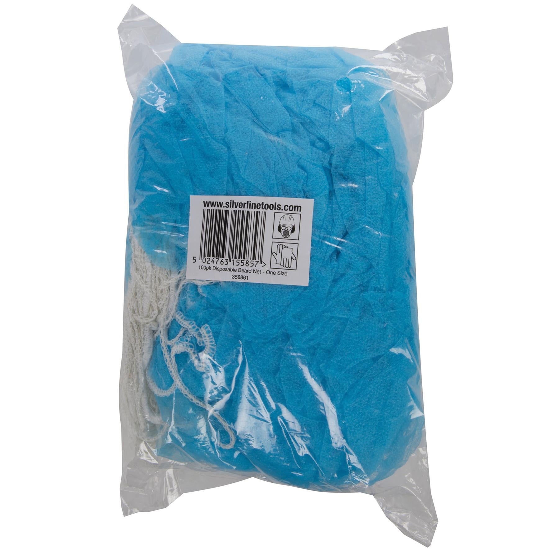 Disposable Safety Beard Net 100pk Disposable One Size Fits All 420mm / 18"