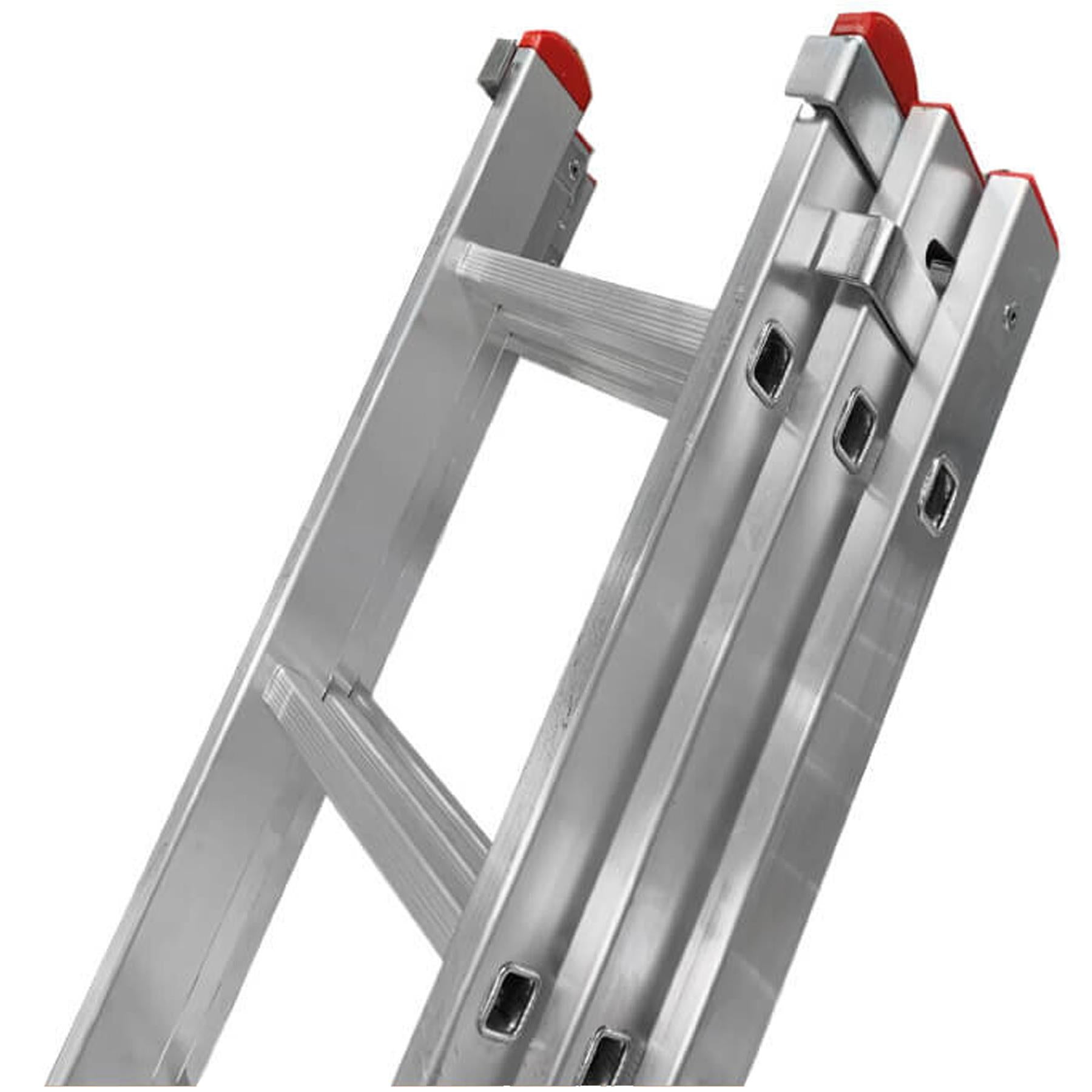 Dapetz 9 Rung Aluminium Combination Ladder 2.5m For Home, Triple Section, 150 Kg