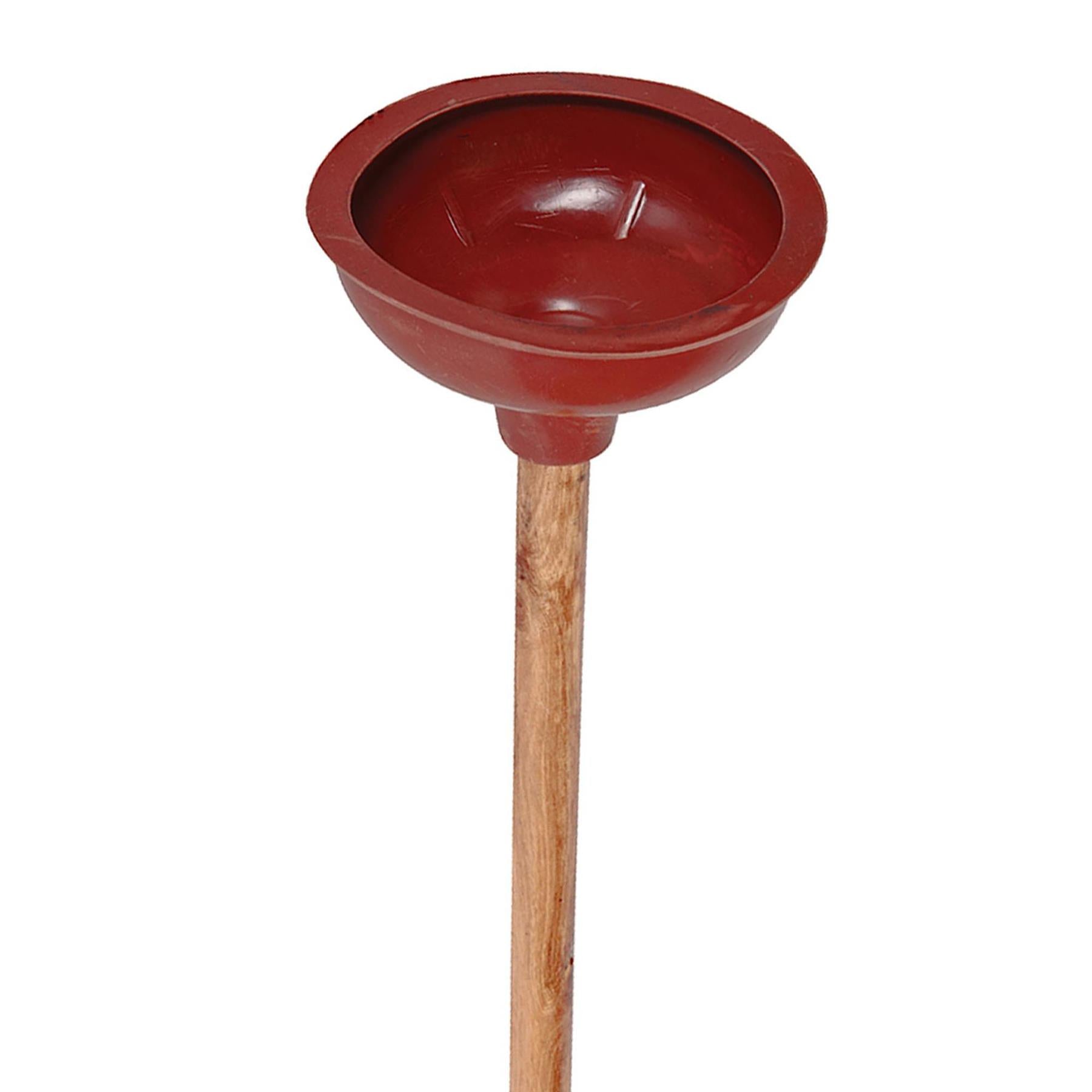 Wooden Handle Toilet Plunger Sink Bathroom Kitchen Sink Cleaner Waste Remover