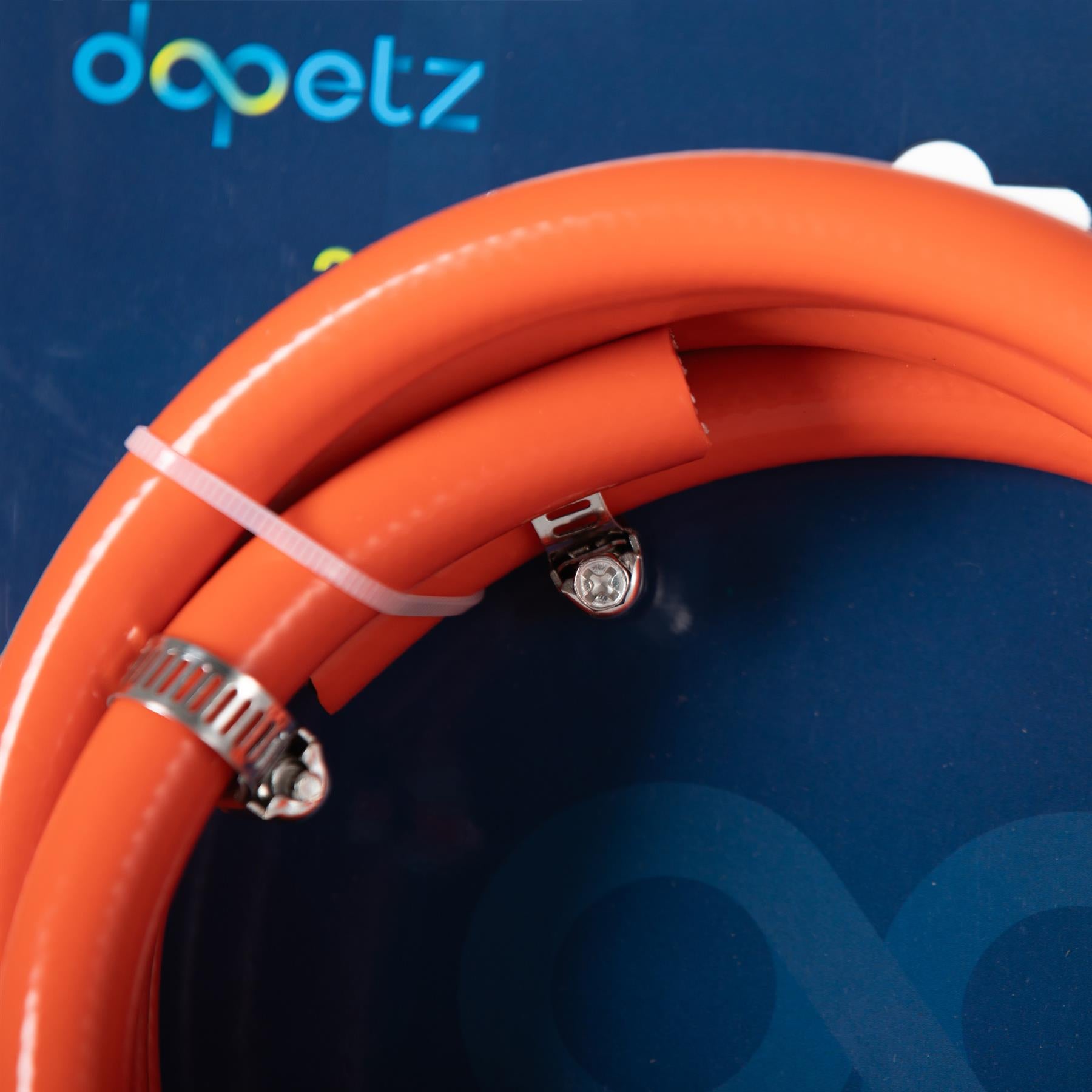 2M LPG Gas Hose 8mm + Clips for Butane/Propane BBQs & Appliances