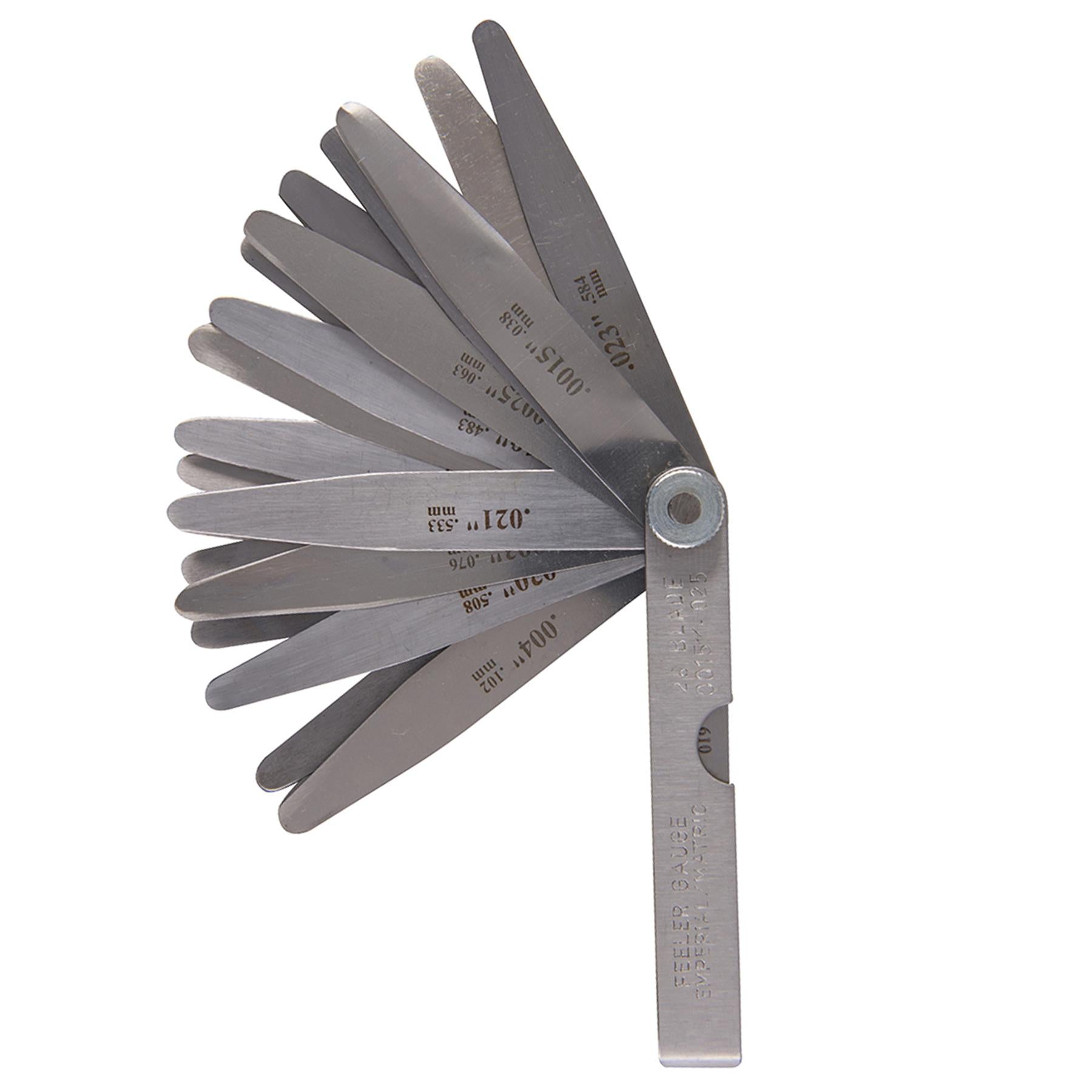 Feeler Gauge 26 Leaves (0.051 - 0.635mm) Hardened And Polished Carbon Steel
