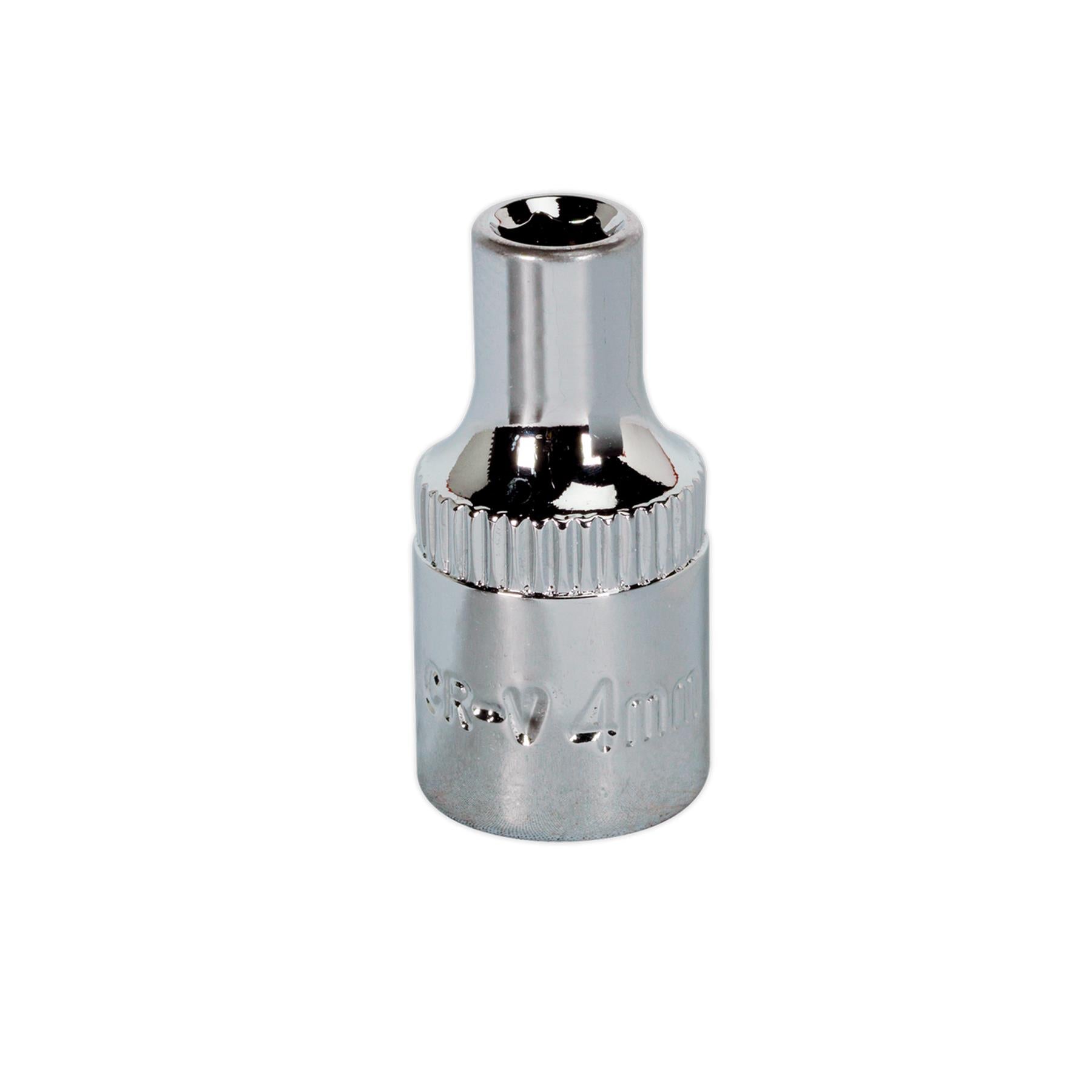 Sealey WallDrive Socket 4mm 1/4"Sq Drive Fully Polished
