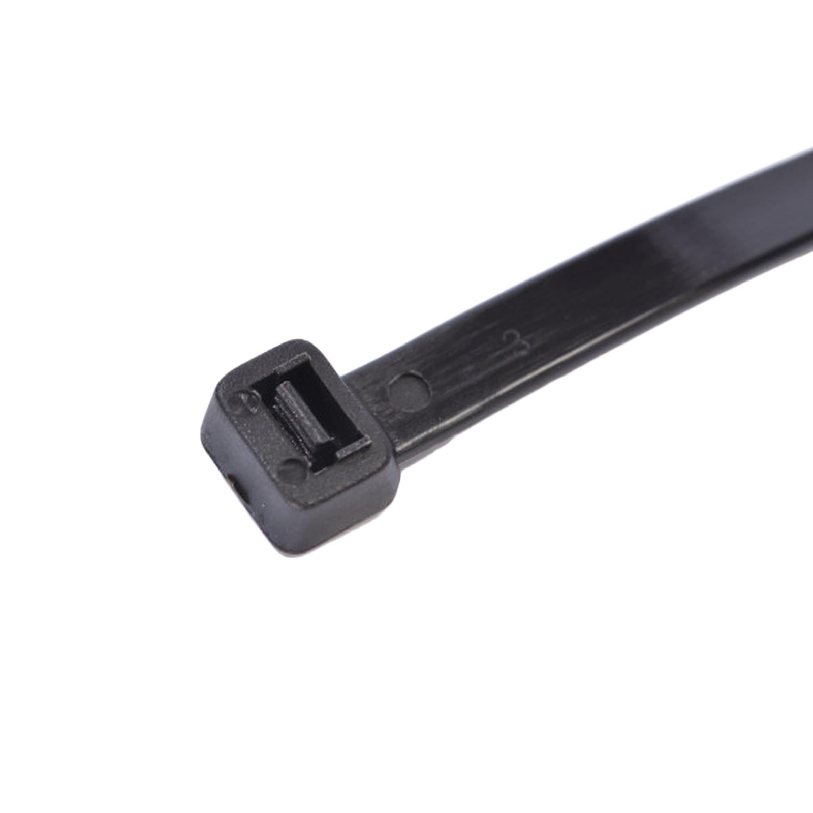 Reusable Cable Ties 7.5mm x 450mm Releasable Black Heavy Duty Zip Tie BlueSpot
