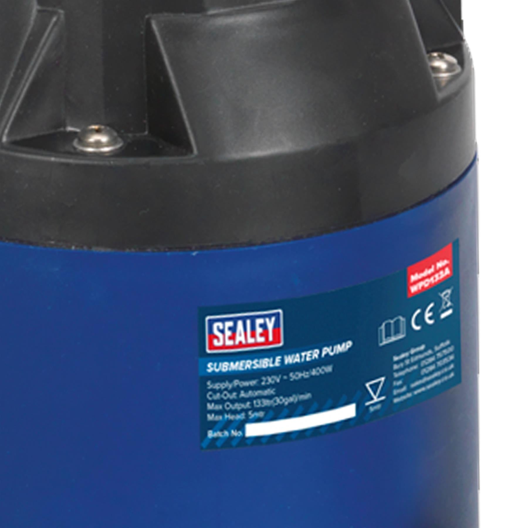 Submersible Dirty Water Pump Automatic 133L/min 230V Sealey