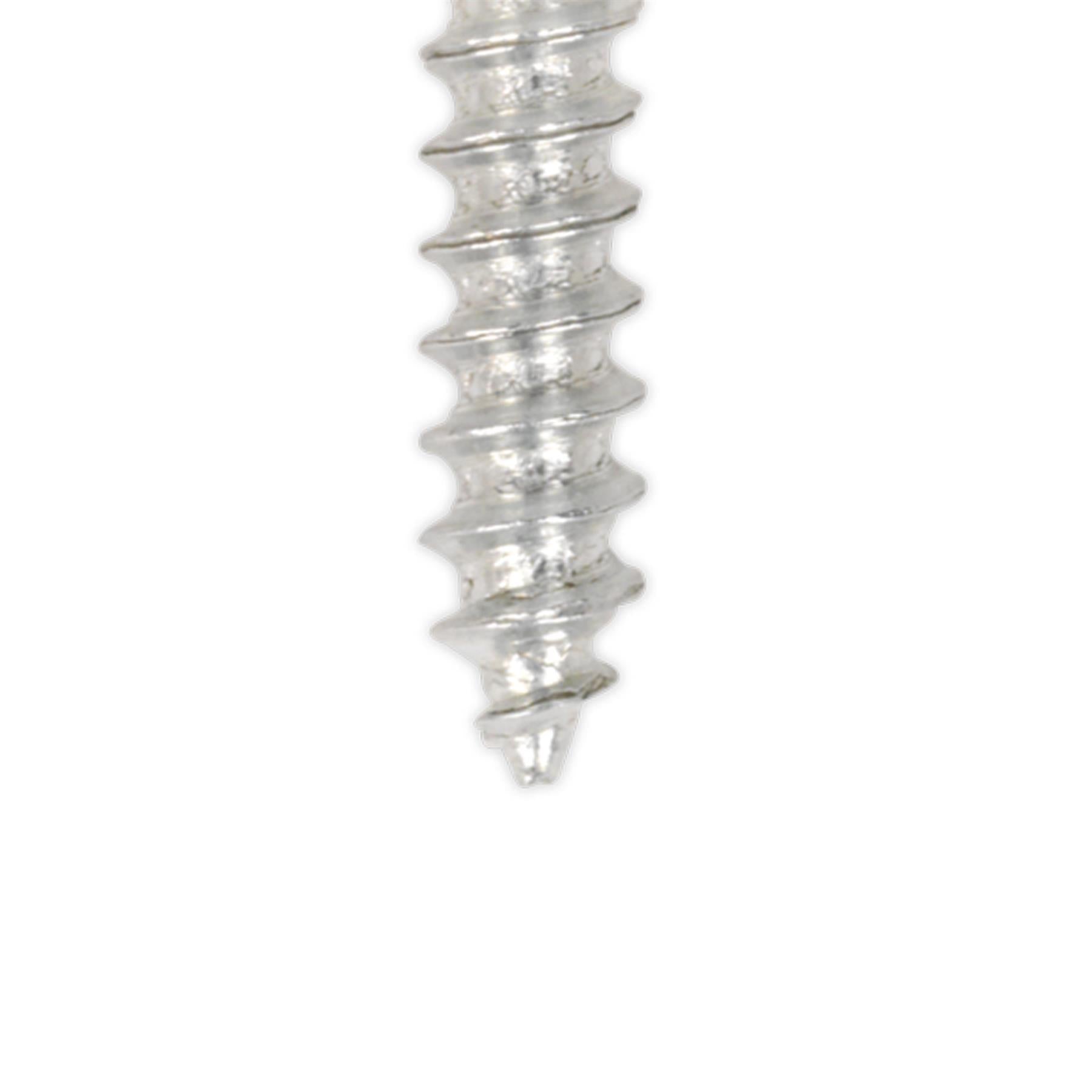 Sealey Numberplate Screw with Flip Cap 4.2 x 19mm White Pk of 50