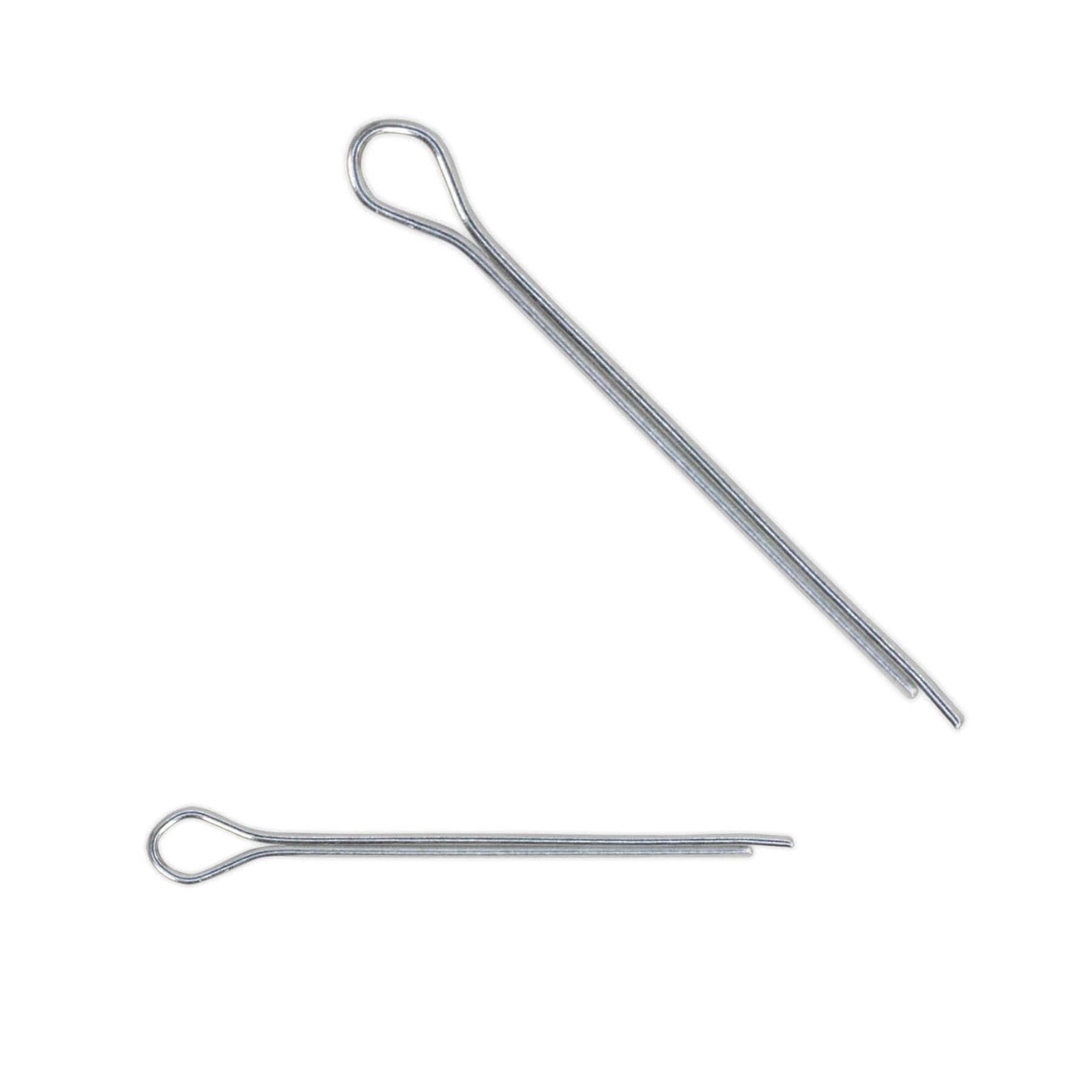 Split Pin 1.6 x 25mm Pack of 100. Zinc plated steel. SPI100 Sealey