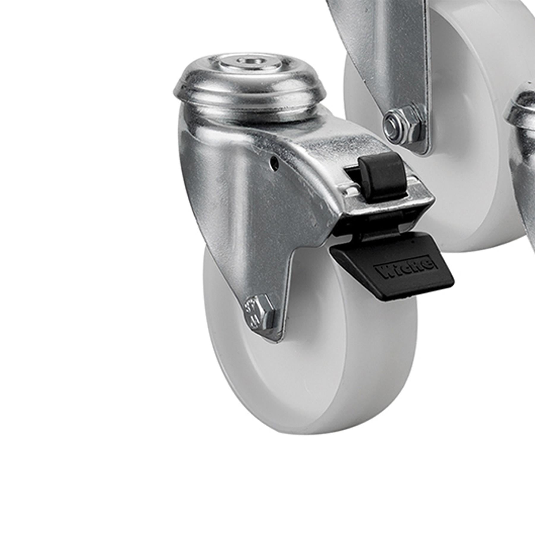 Van Vault Castor Set (Van Vault 2 & 3) 4pk 4pk Ylon With 1.5mm plated Steel