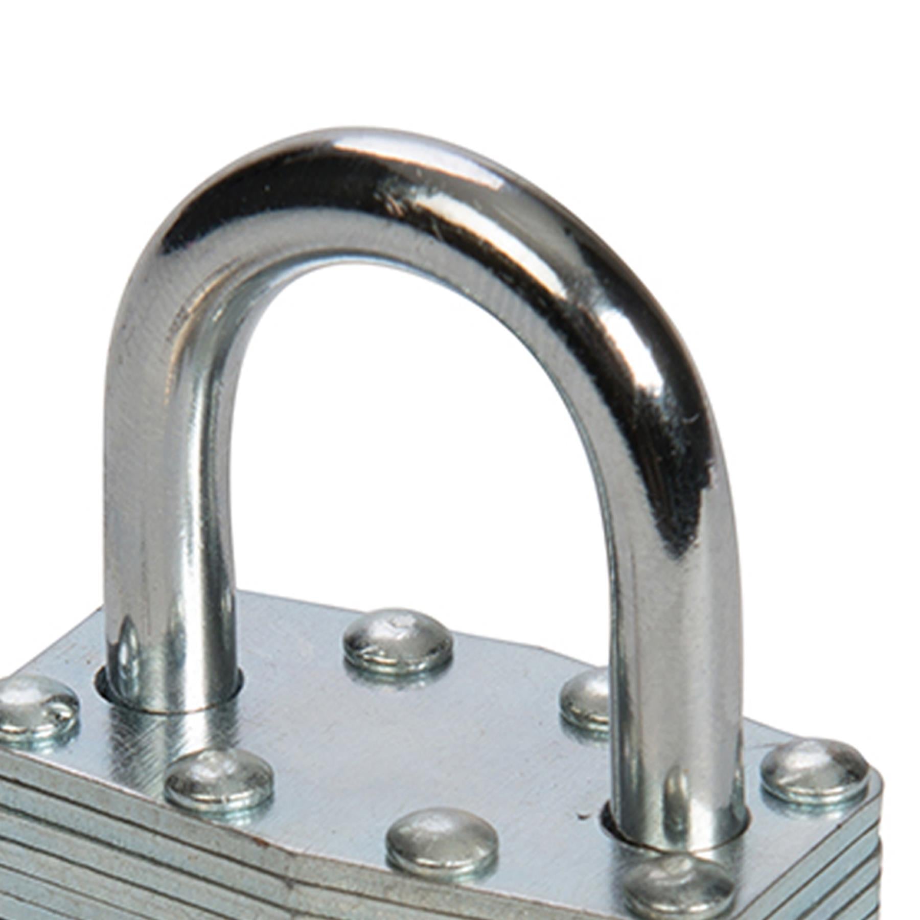 Heavy Duty 50mm Laminated Padlock Home Office Travel Safety Security 3 Keys