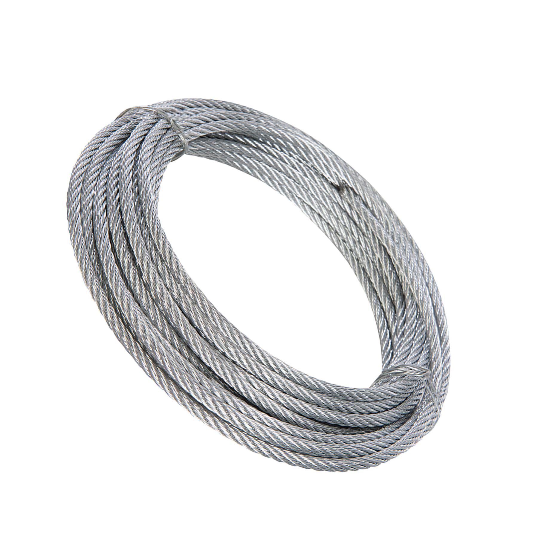 Galvanised Wire Rope - 4mm X 10M Zinc Plated Corrosion Resistant & Weatherproof