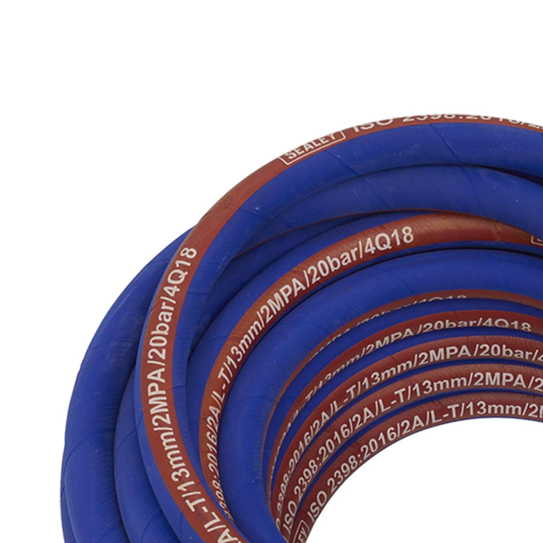 Sealey Extra Heavy Duty Rubber Air Compressor Hose 15m x Ø13mm with 1/2"BSP