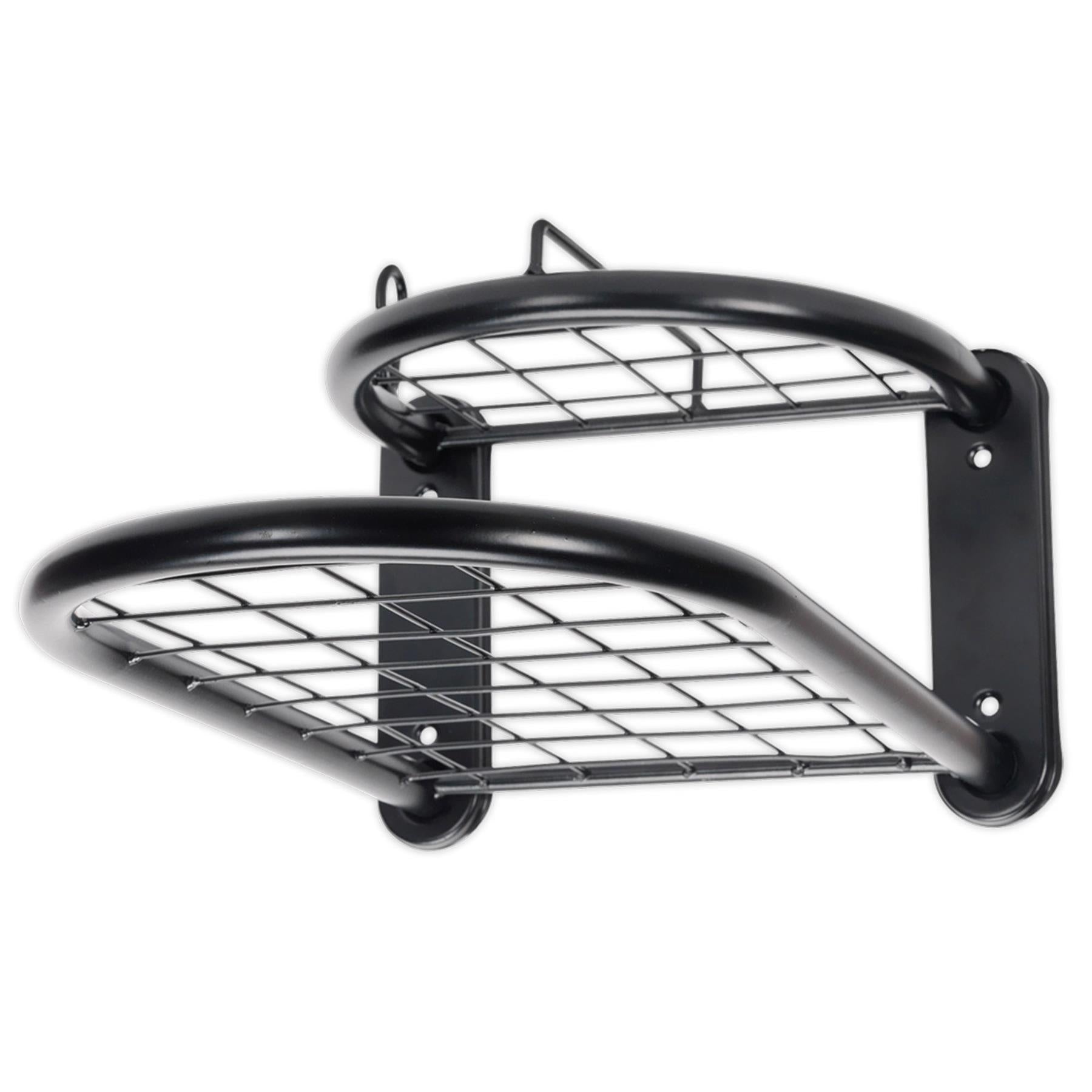 Sealey Motorcycle Helmet & Gear Tidy Mounted Shelf Rack Storage