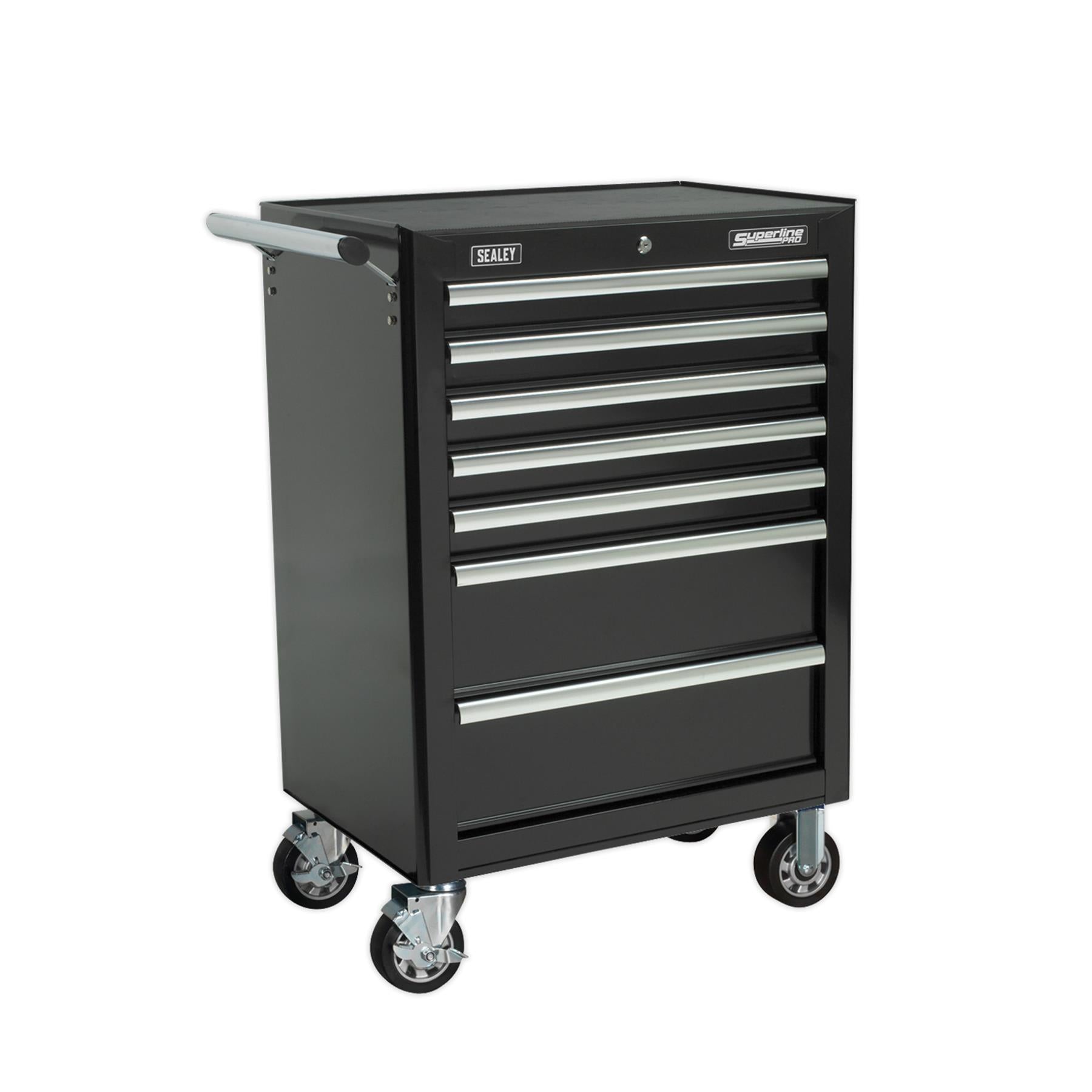 Sealey Topchest, Mid-Box & Rollcab Combination 14 Drawer - Black