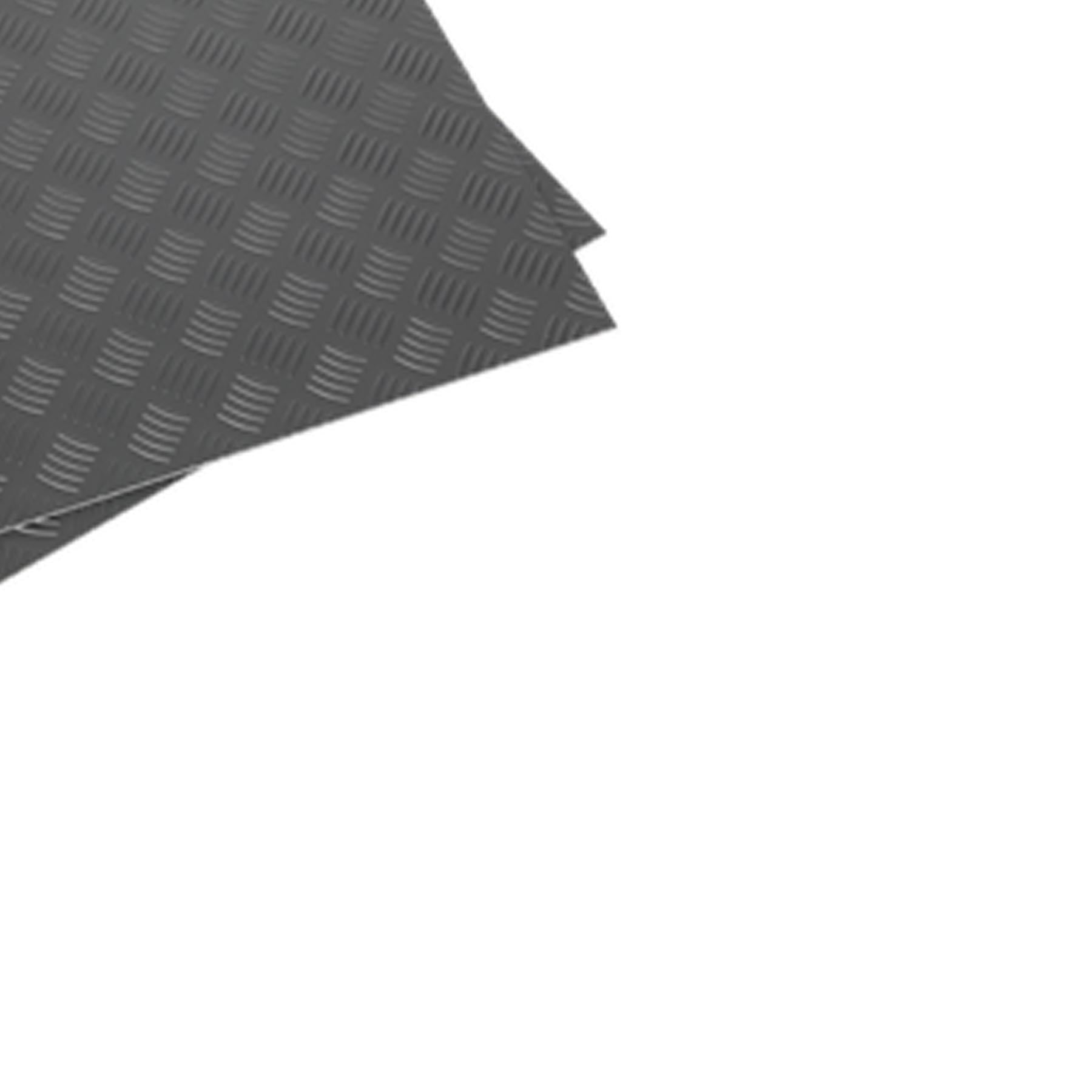 Sealey Vinyl Floor Tile Peel & Stick Backing-Silver Treadplate Pk16