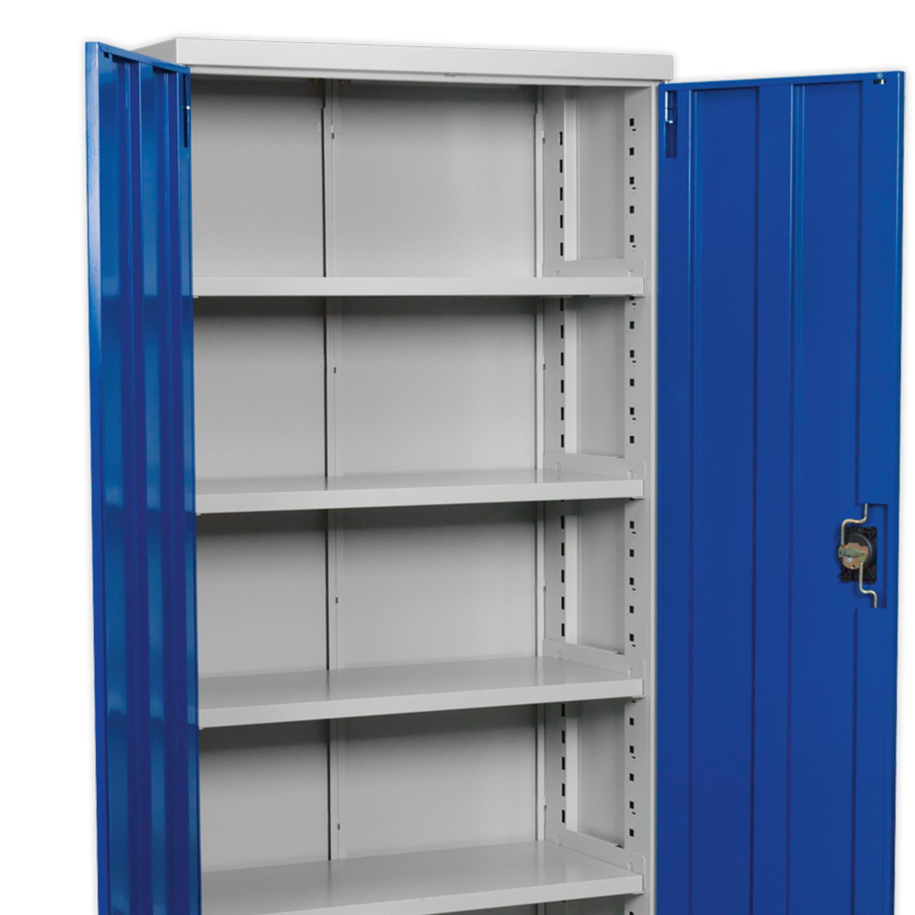 Sealey Industrial Cabinet 4 Shelf 1800mm double door, freestanding