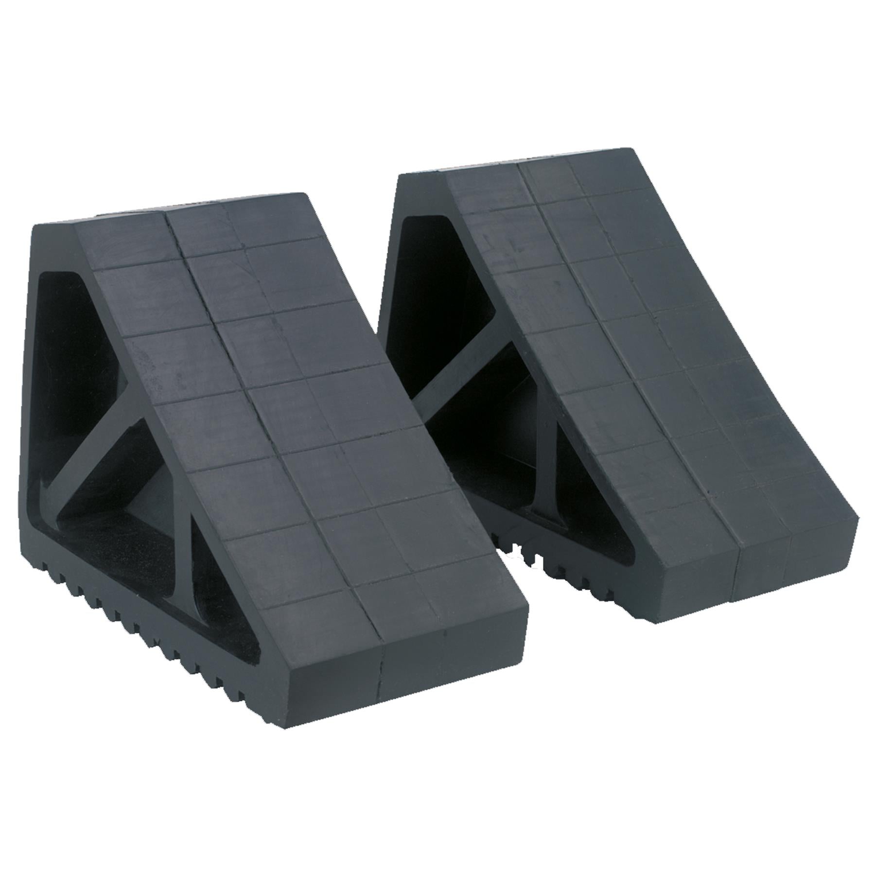 Rubber Wheel Chocks 3.3kg - Pair Two rubber wheel chocks Sealey