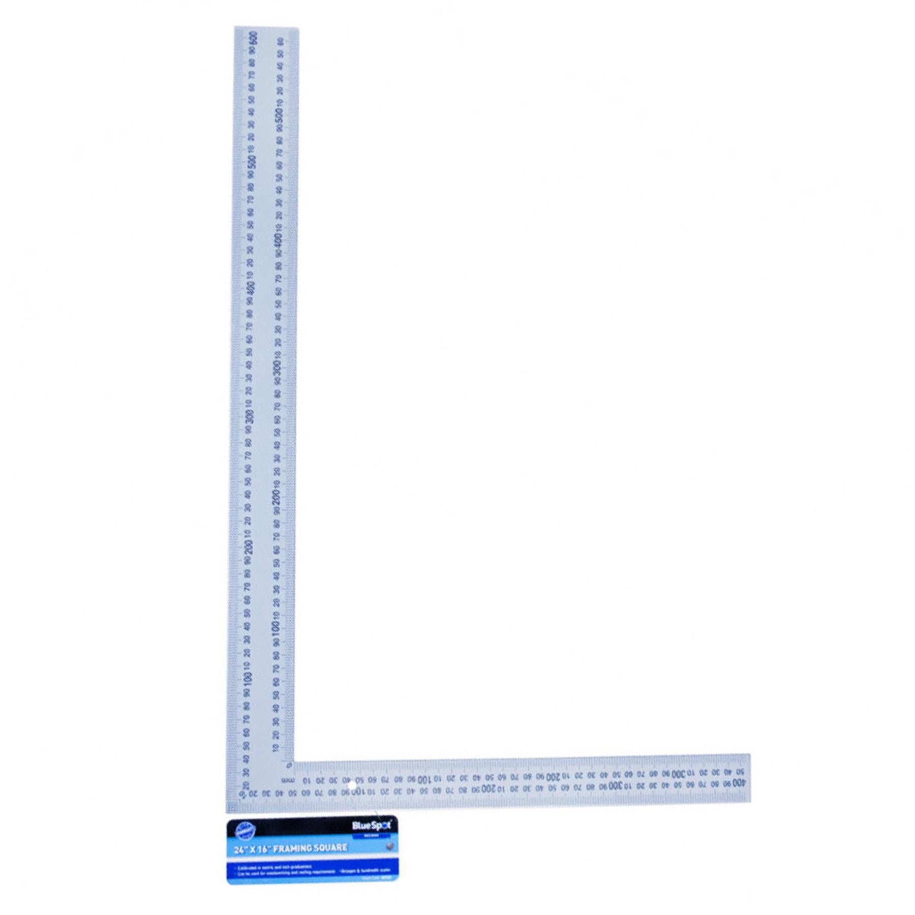BlueSpot 16"x24" Steel Roofing Framing Square Carpenters Rafters DIY Woodworking
