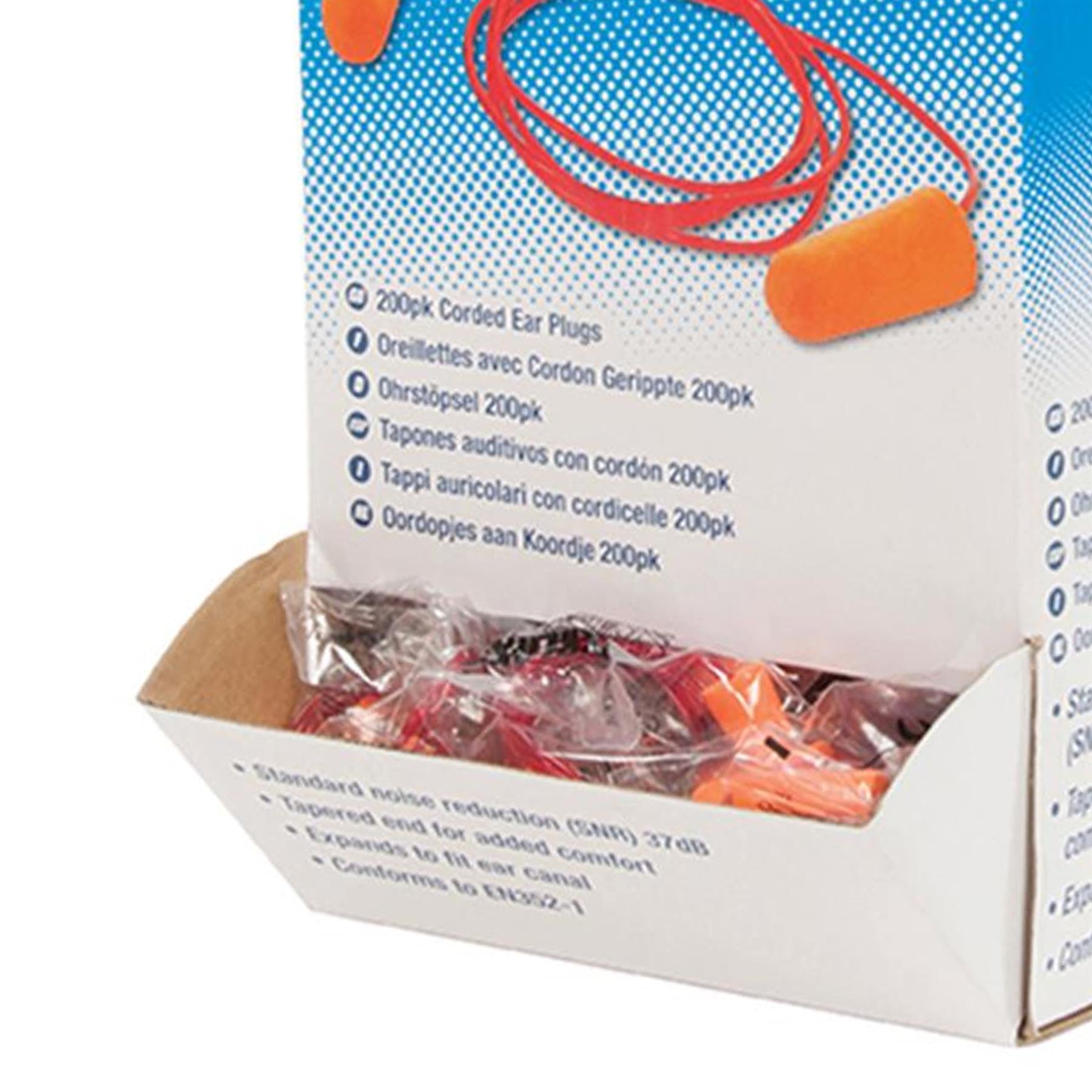 200Pk Corded Ear Plugs SNR 37Db Disposable Hygienic Corded Ear Plugs DIY