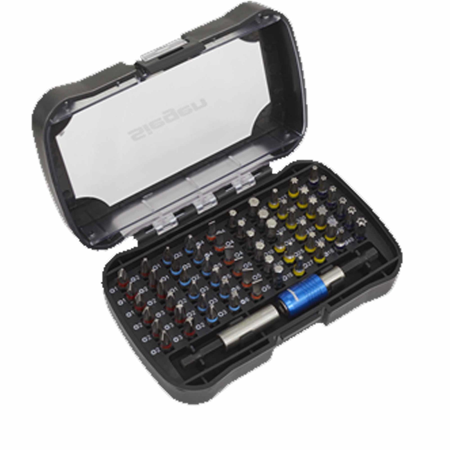 Sealey Power Tool Bit Set 62pc Colour-Coded S2