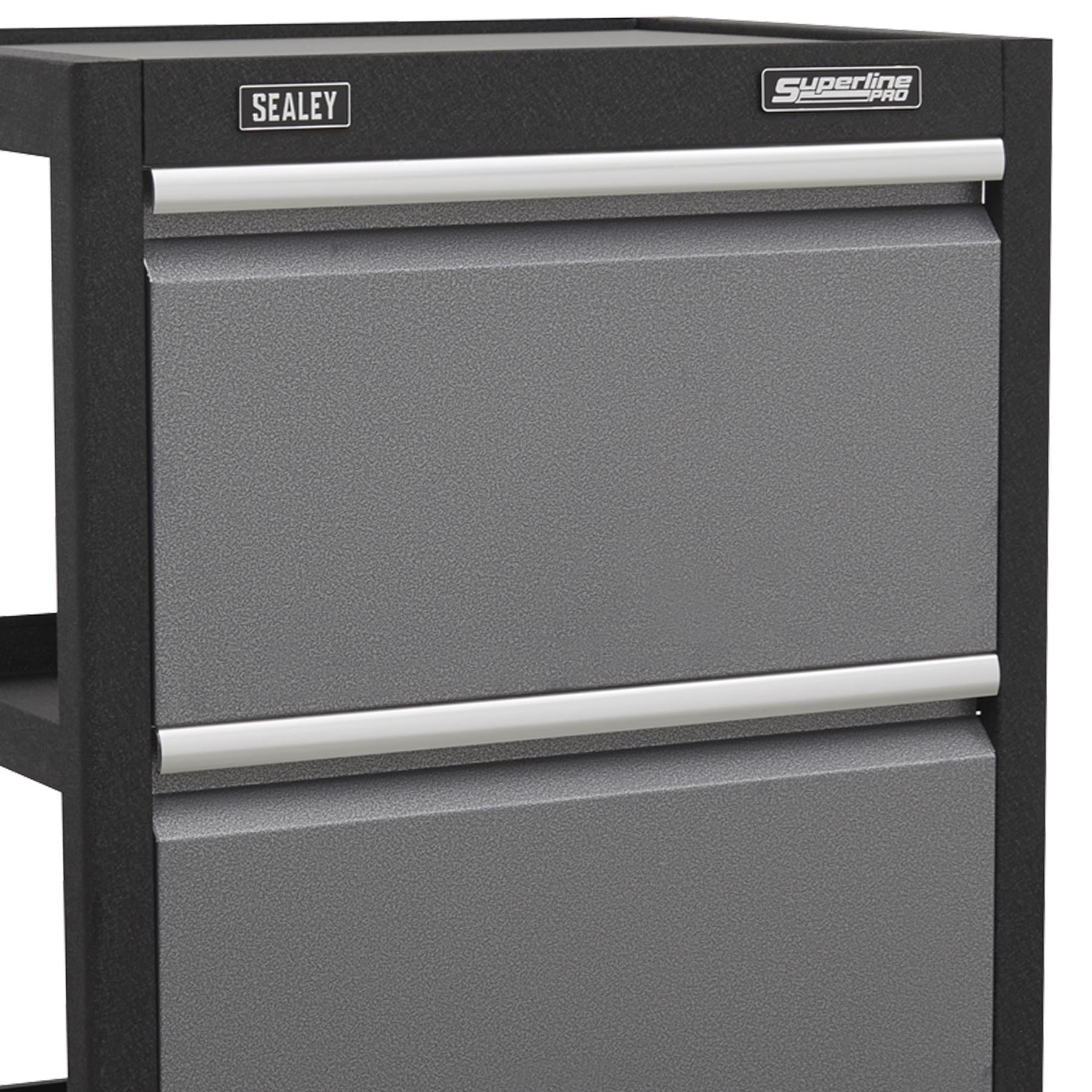 Sealey Modular Mobile Workshop Trolley Aluminium handles.