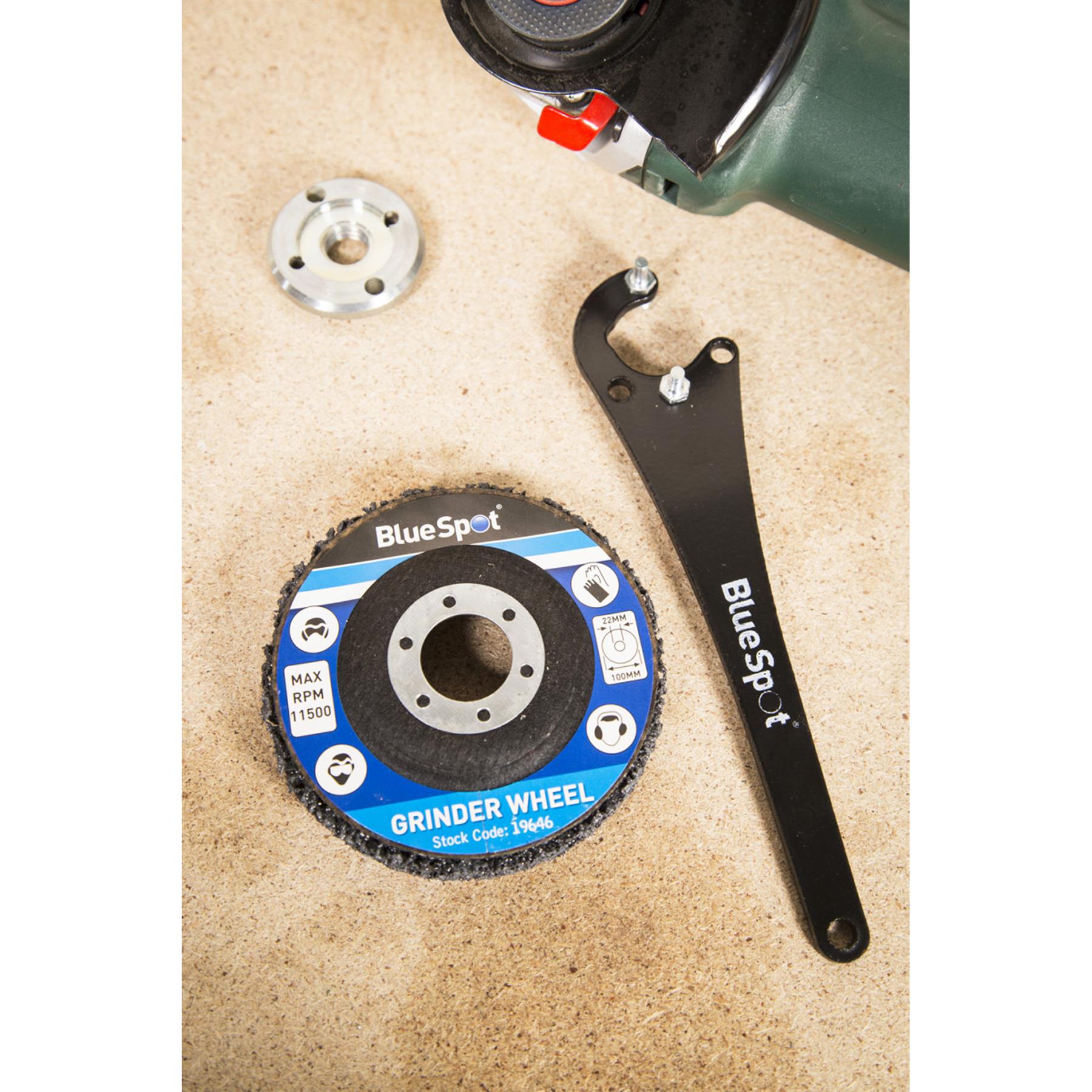 BlueSpot Adjustable Angle Grinder Key Wrench Spanner Angle Grinders 4 1/2" 5" 9"