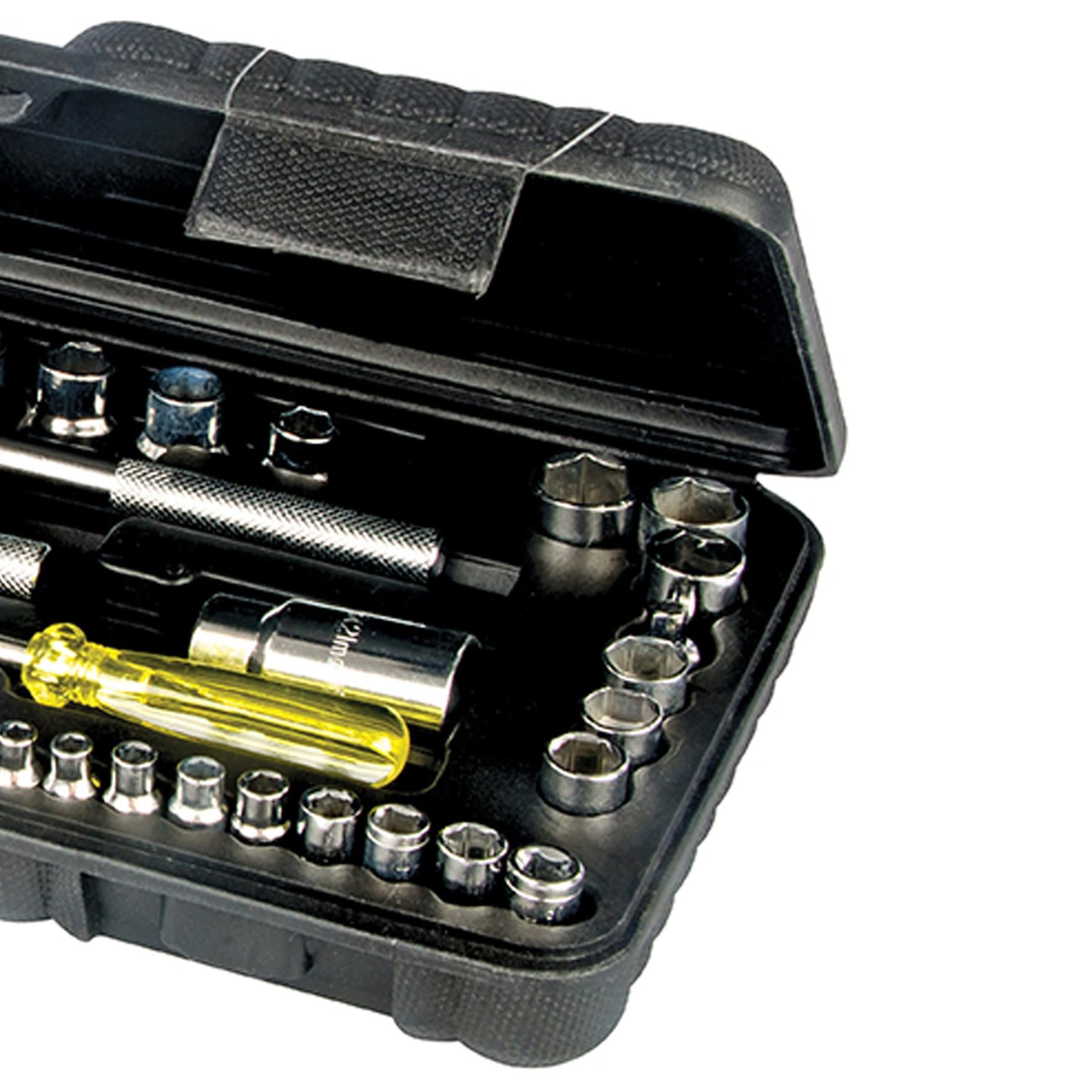 52Pce Socket Set Spinner Ratchet Handle Extension Bar Mechanic Workshop DIY