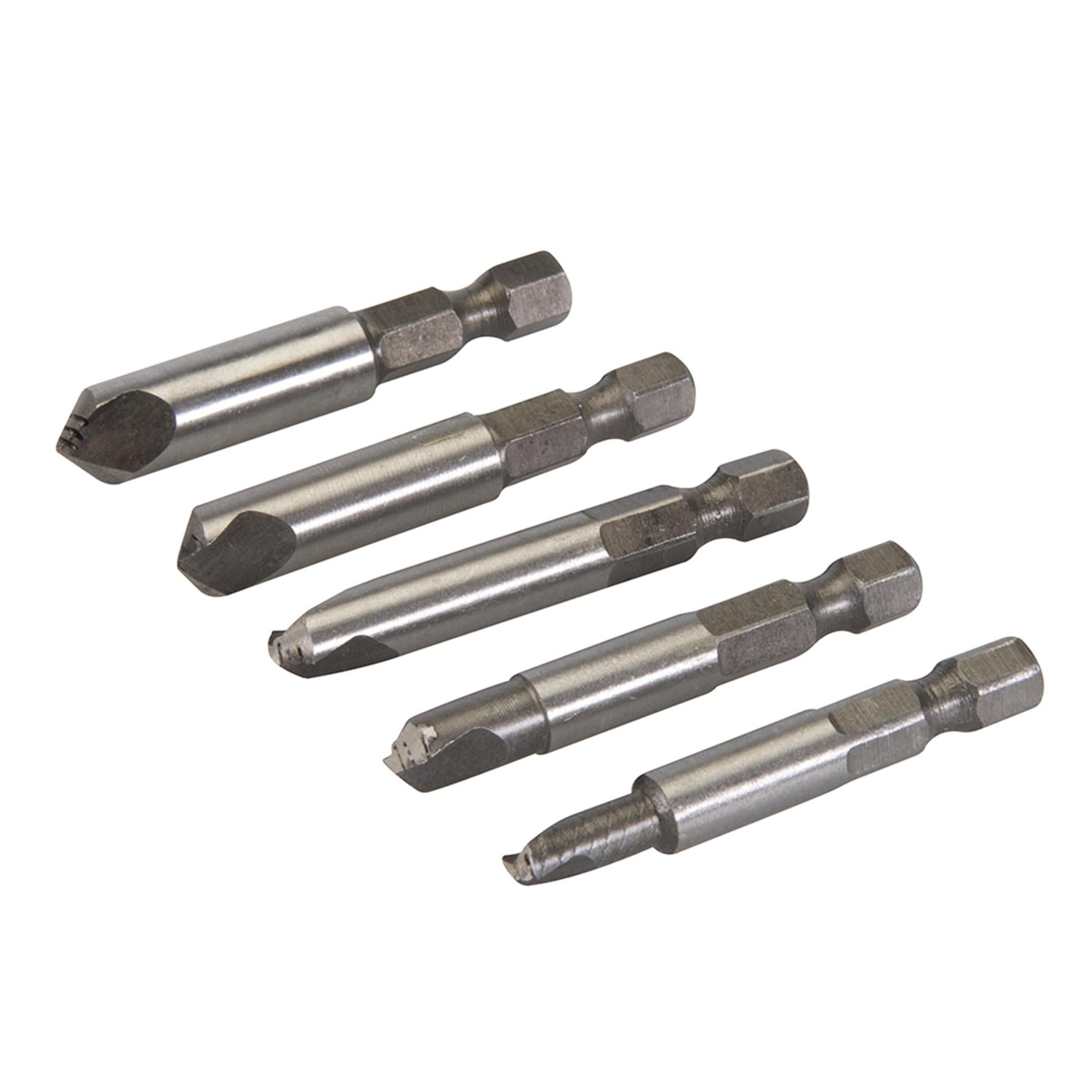 Damaged Screw Remover Set 50mm Chrome Molybdenum Steel 6.35mm Hex Shank