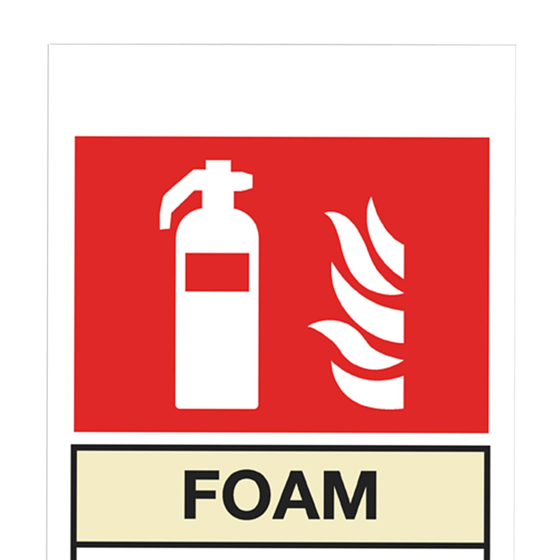 Safe Conditions Safety Sign - Foam Fire Extinguisher - Self-Adhesive Vinyl