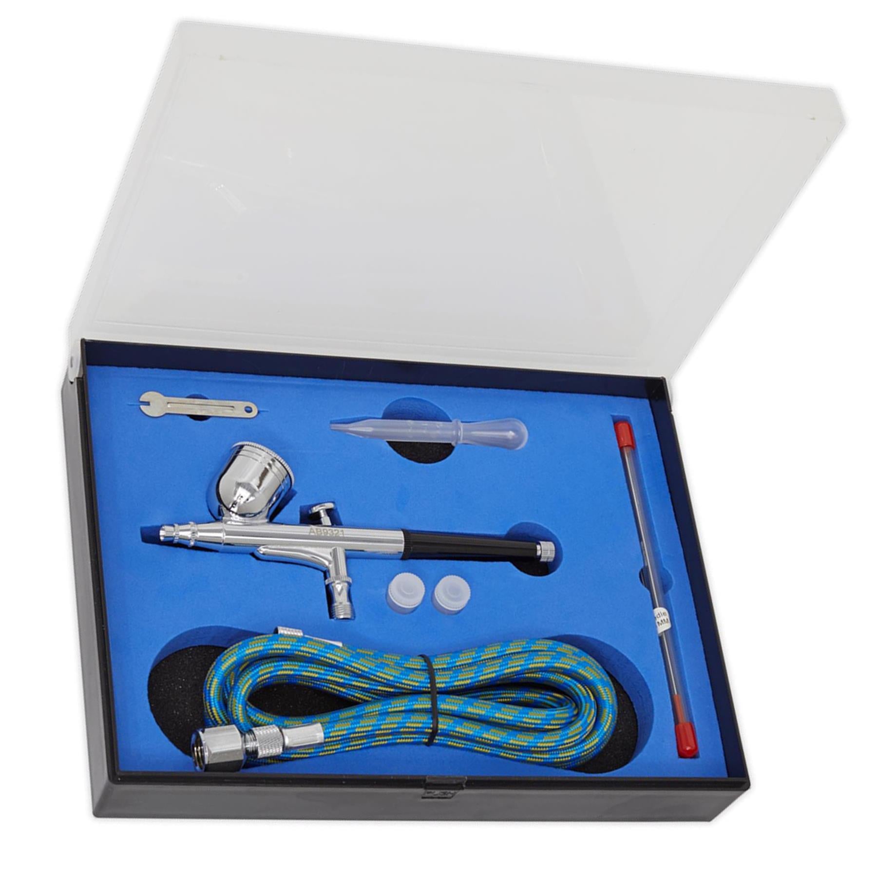 Sealey Air Brush Kit Double-Action Metal Body Construction Gravity Feed