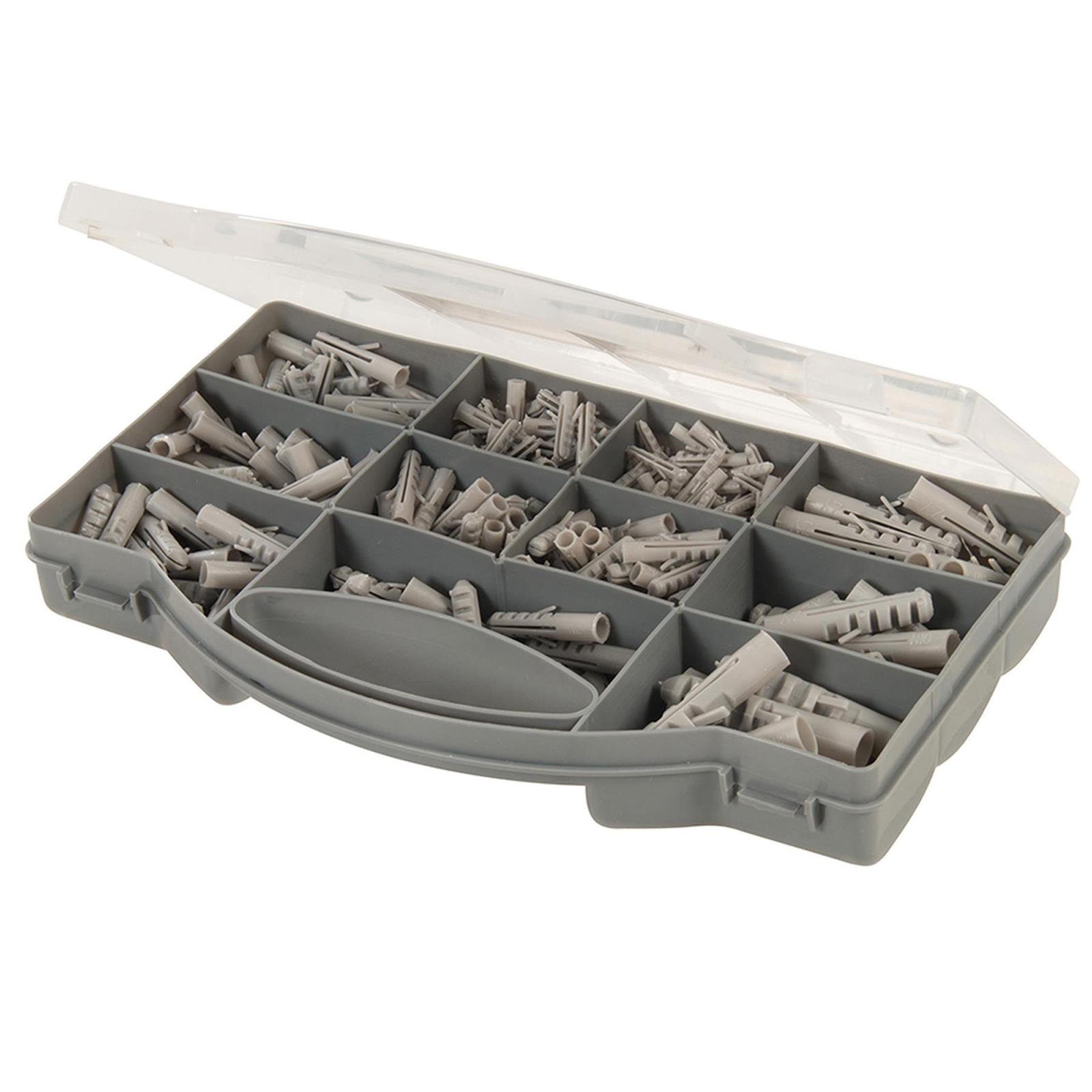 330Pce Wall Plugs Assortment Pack High-Strength Slimline Nylon Plugs 2-Way