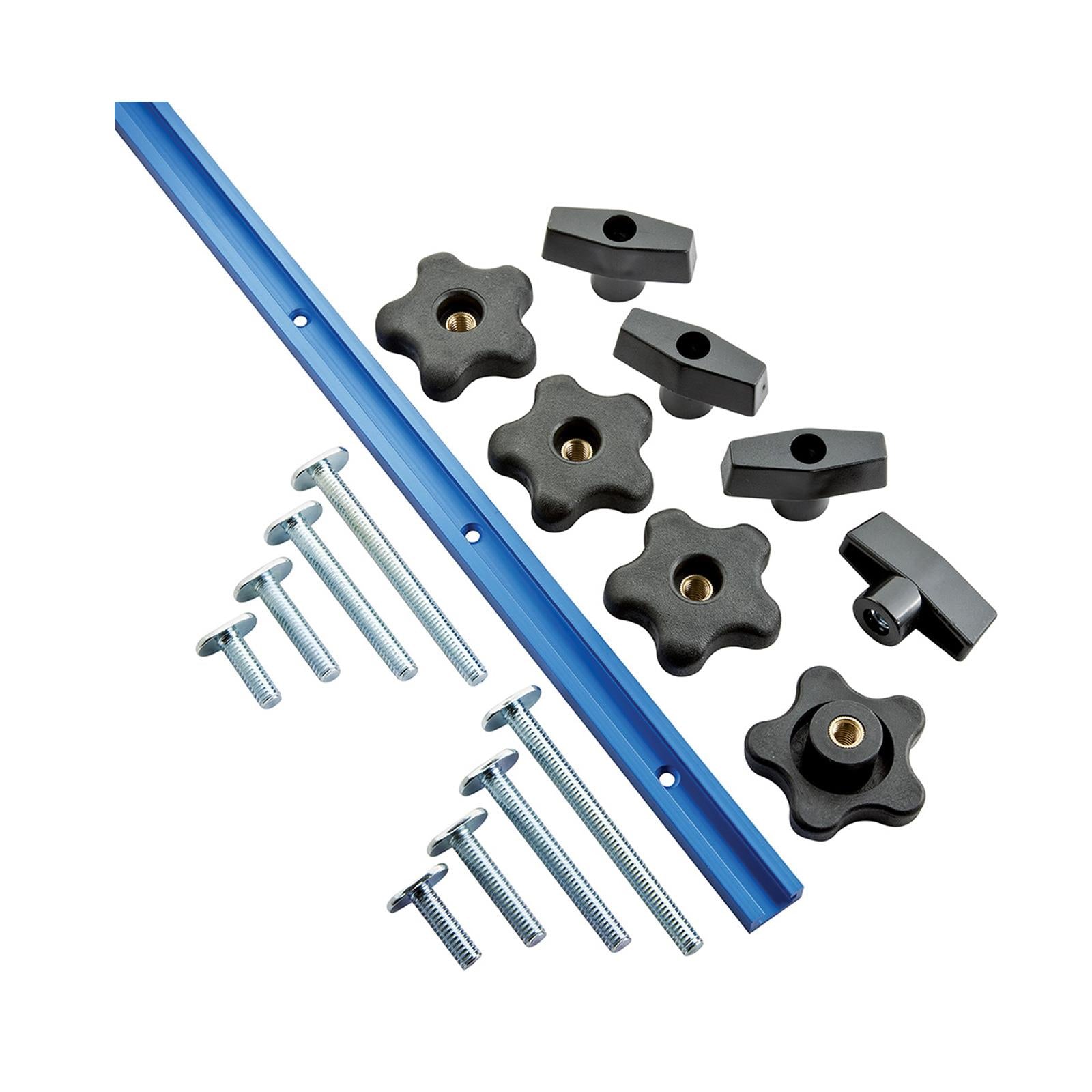 Universal T-Track Set With Unique Stacked Slot Design 17Pc 1219mm (4") 679127