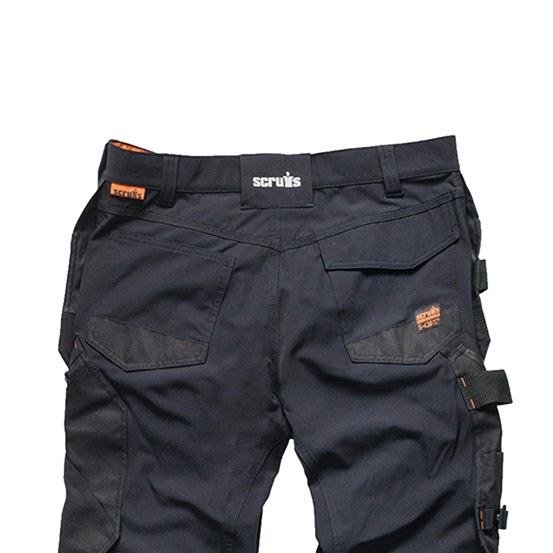 Scruffs Black Flex Work Flexible Slim Fit Trousers - Pro Flex / Plus / Holster 32R