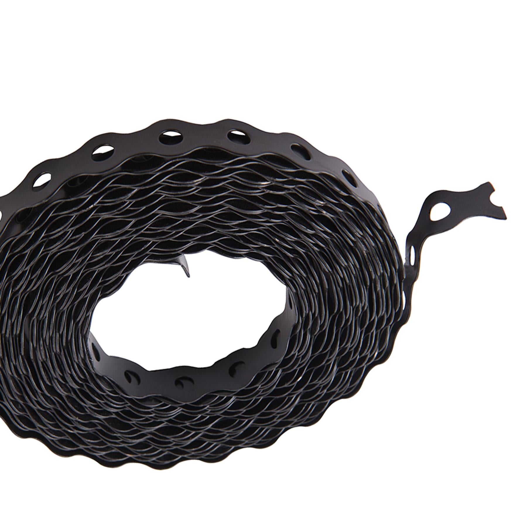 Black Fixing Band Plastic-Coated Galvanised Steel Easy To Bend / Twist 17mmx10M