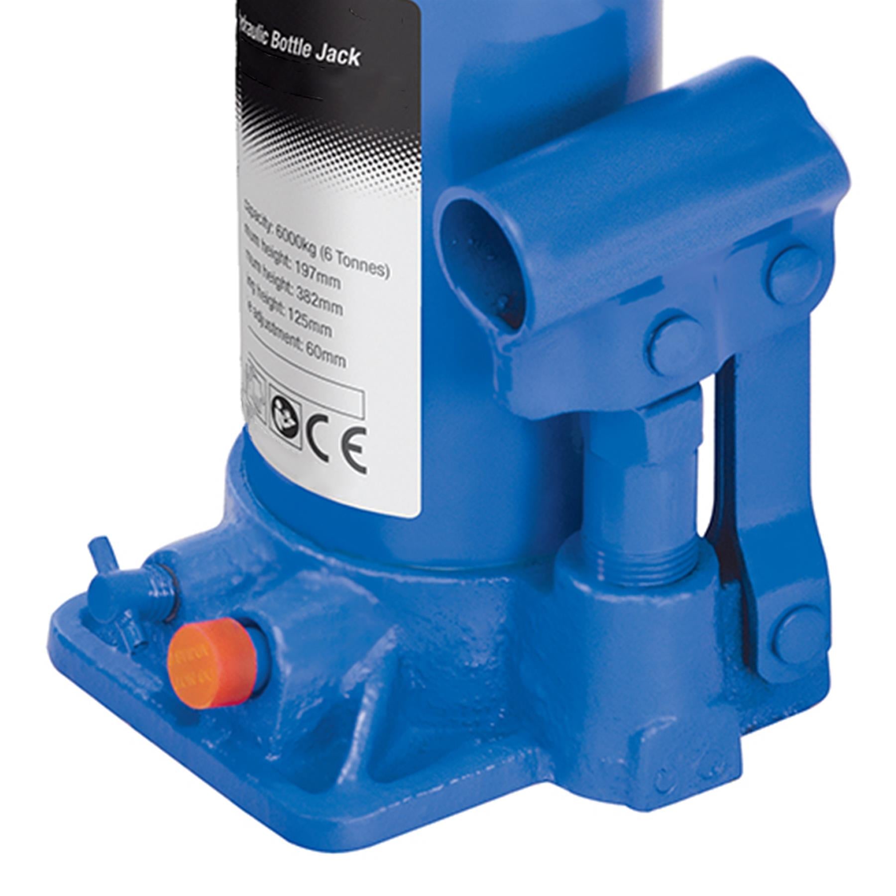 6 Ton Tonne Hydraulic Bottle Jack Lifting Sturdy Stand Car/Van/Boat/Caravan