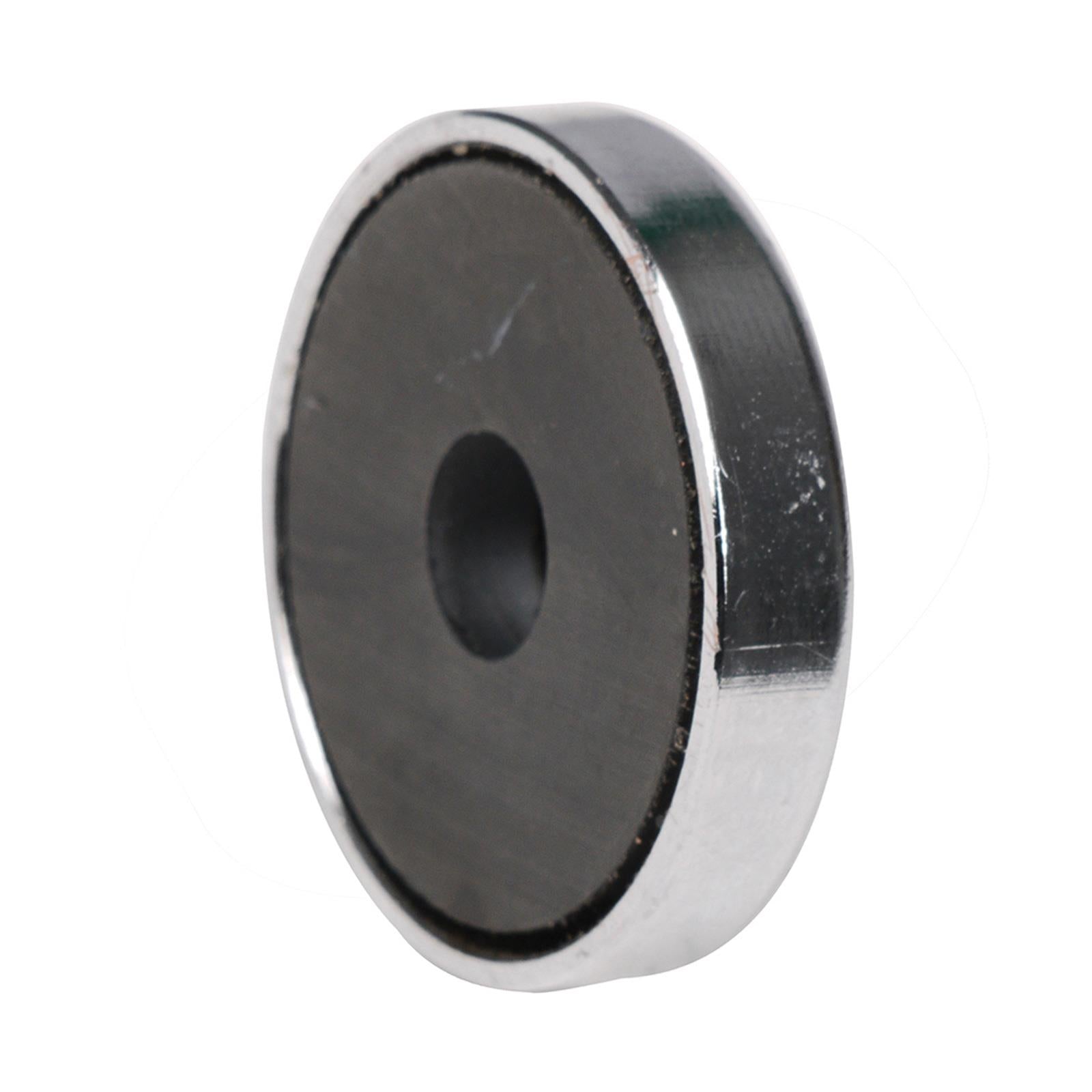 4Pk Ferrite Magnet - 7.2Kg Pull Force Capacity Through Hole Mounting M5 Thread