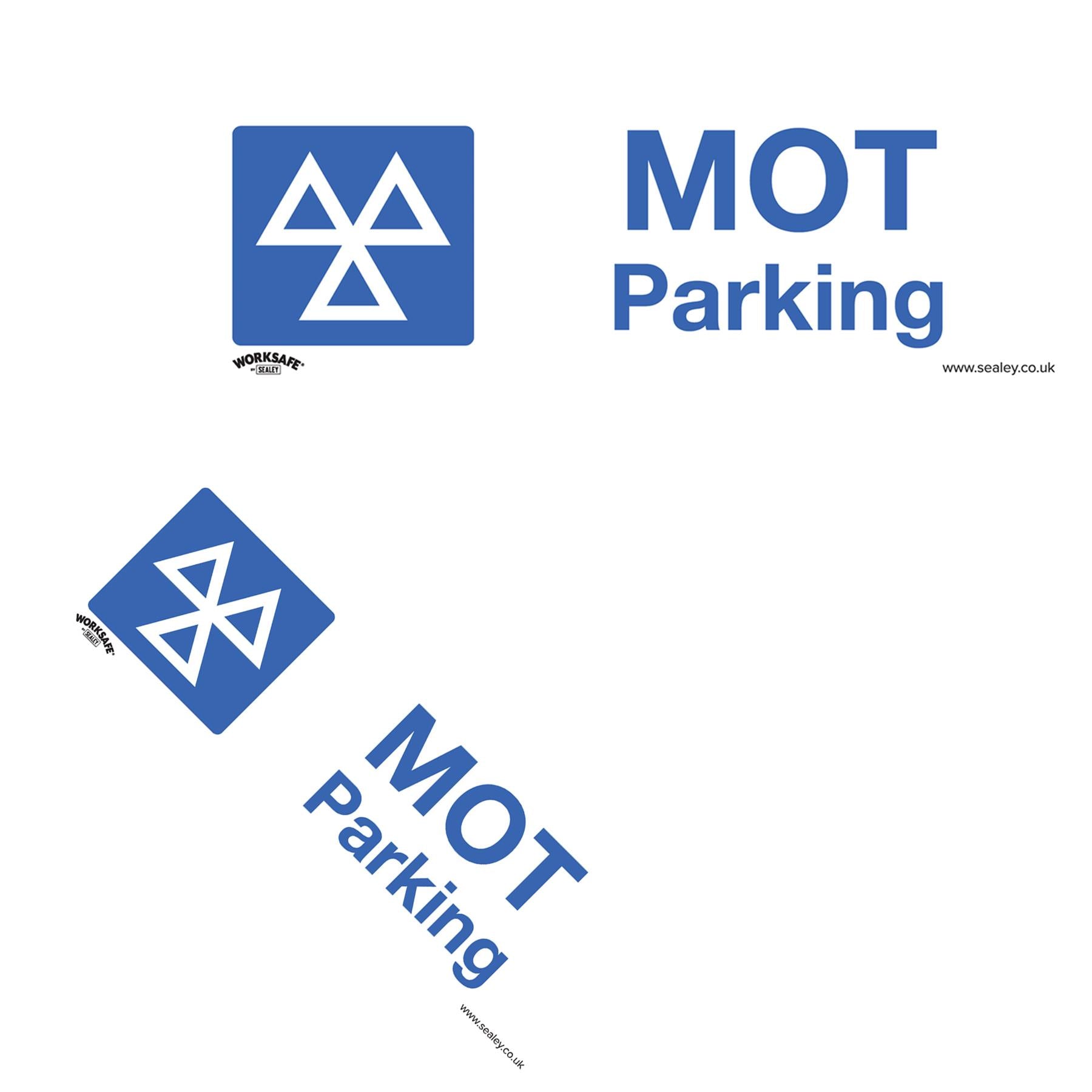 Warning Safety Sign - MOT Parking - Self-Adhesive Vinyl