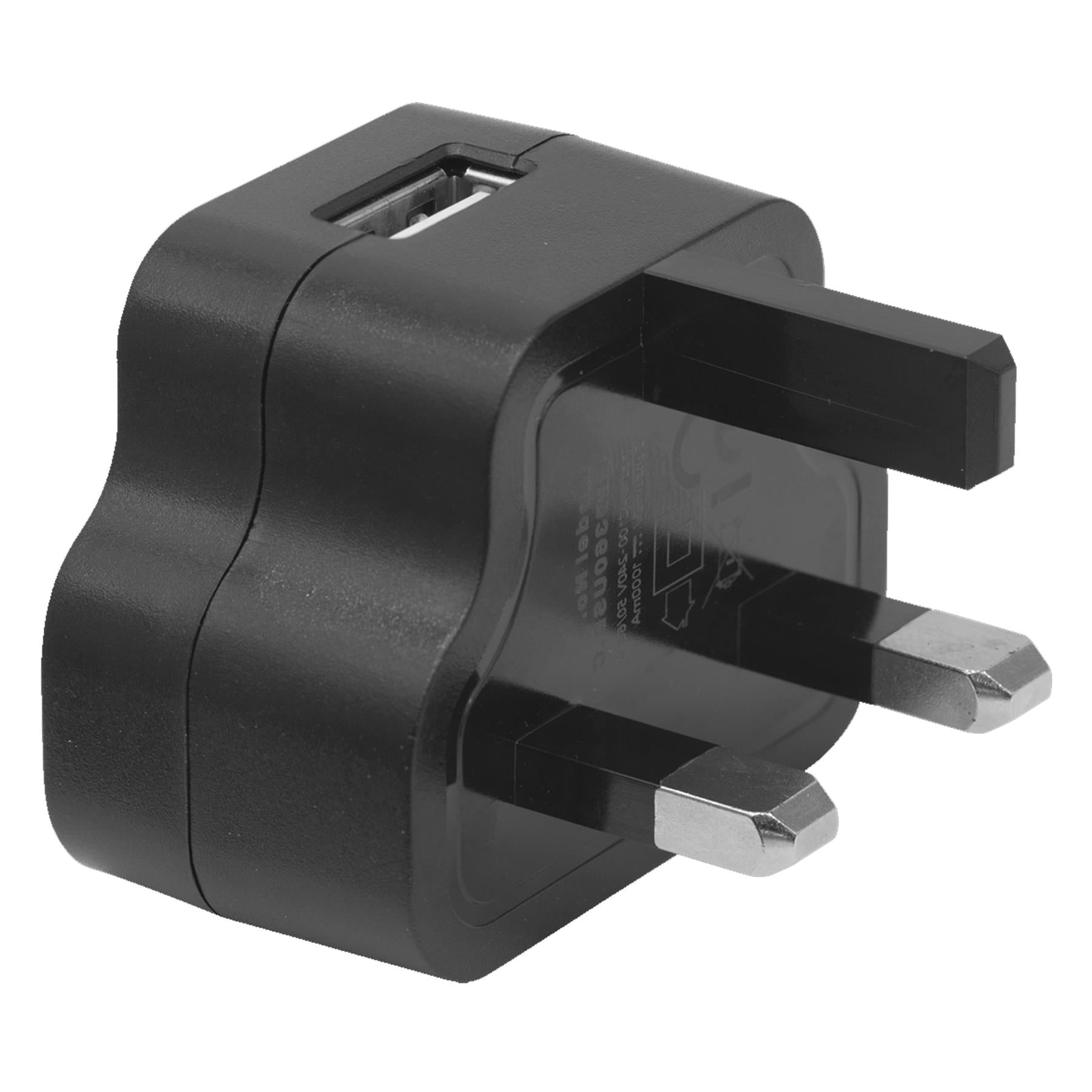 Sealey USB Mains Charger 5V-1A Black Electrical Plugs & Sockets