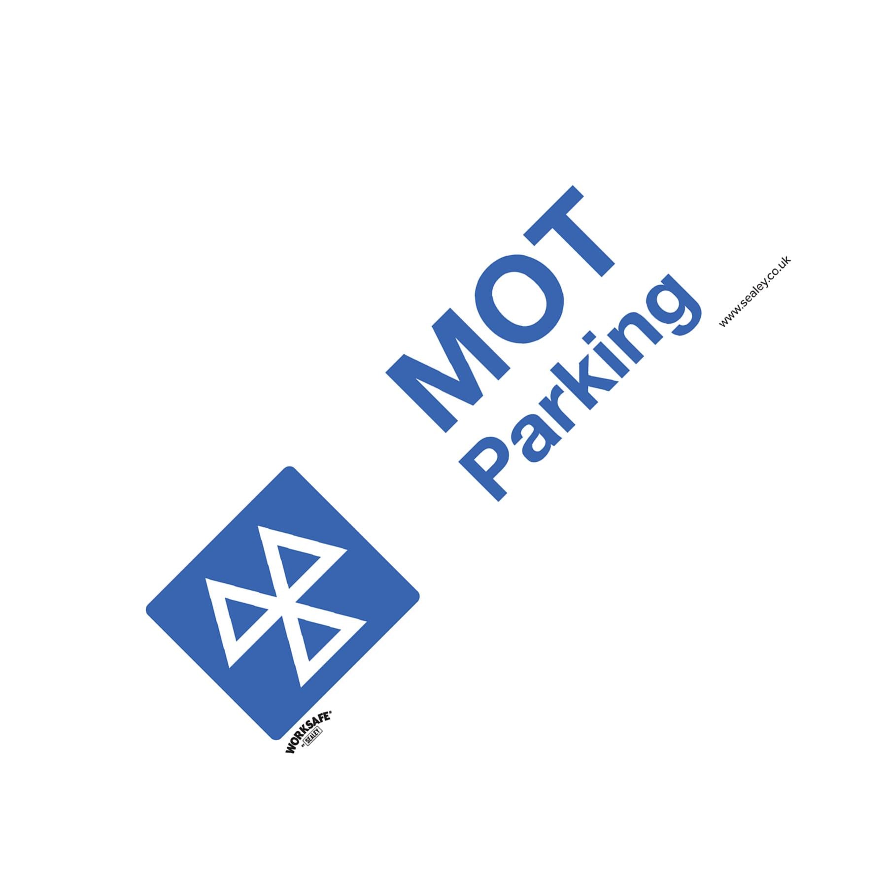 Warning Safety Sign - MOT Parking - Self-Adhesive Vinyl