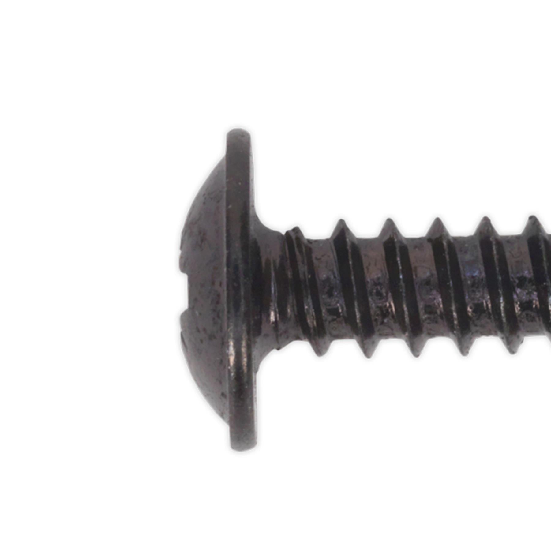 Sealey Self Tapping Screw 4.2 x 19mm Flanged Head Black Pozi Pack of 100