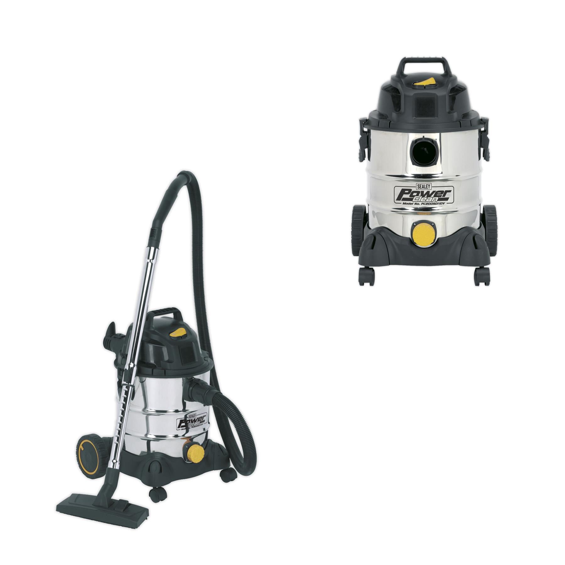 Sealey Vacuum Cleaner Ind Wet & Dry 20L 1250W/110V Stainless Drum